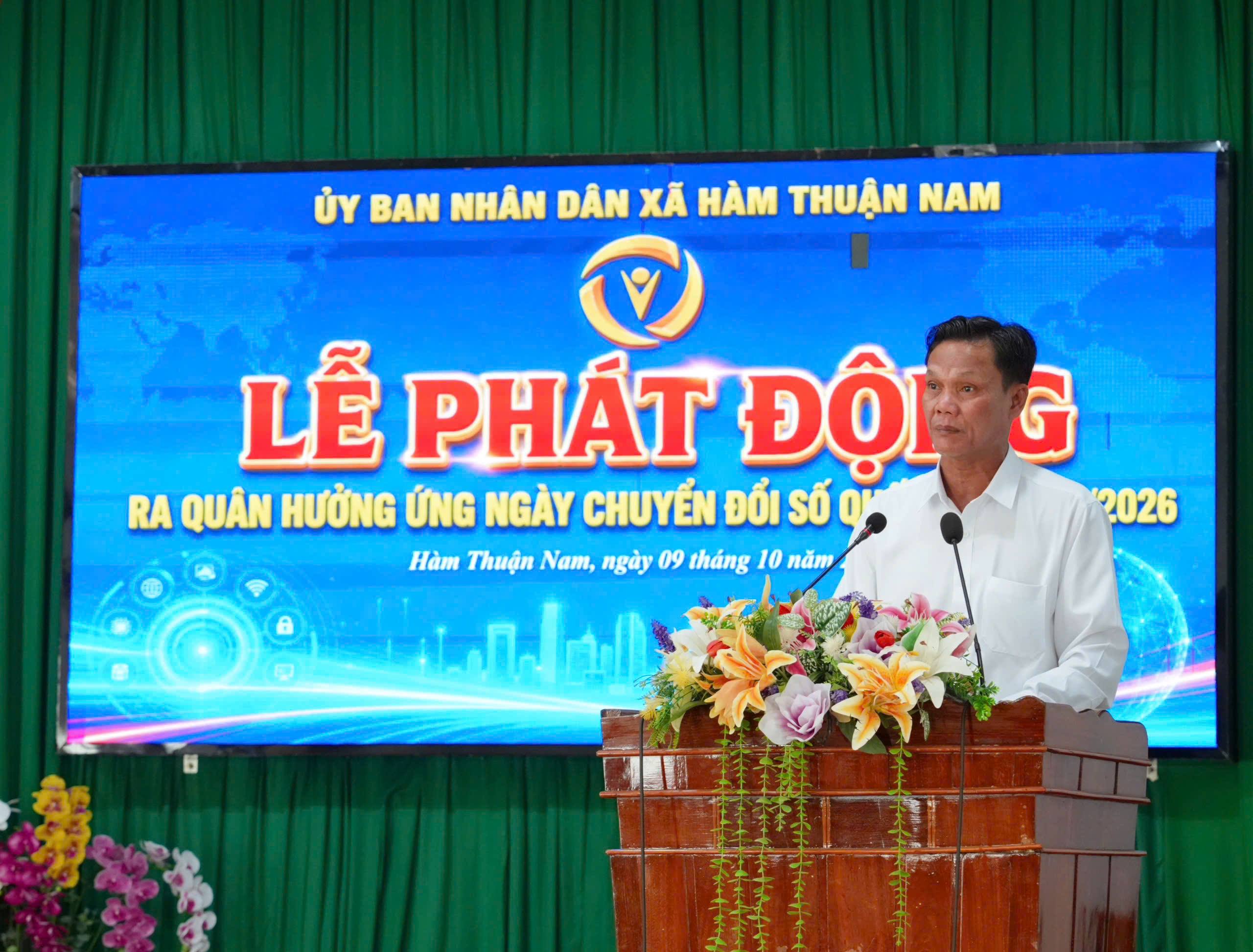 Xã Hàm Thuận Nam tổ chức Lễ phát động ra quân hưởng ứng Ngày Chuyển đổi số quốc gia 10/10/2026