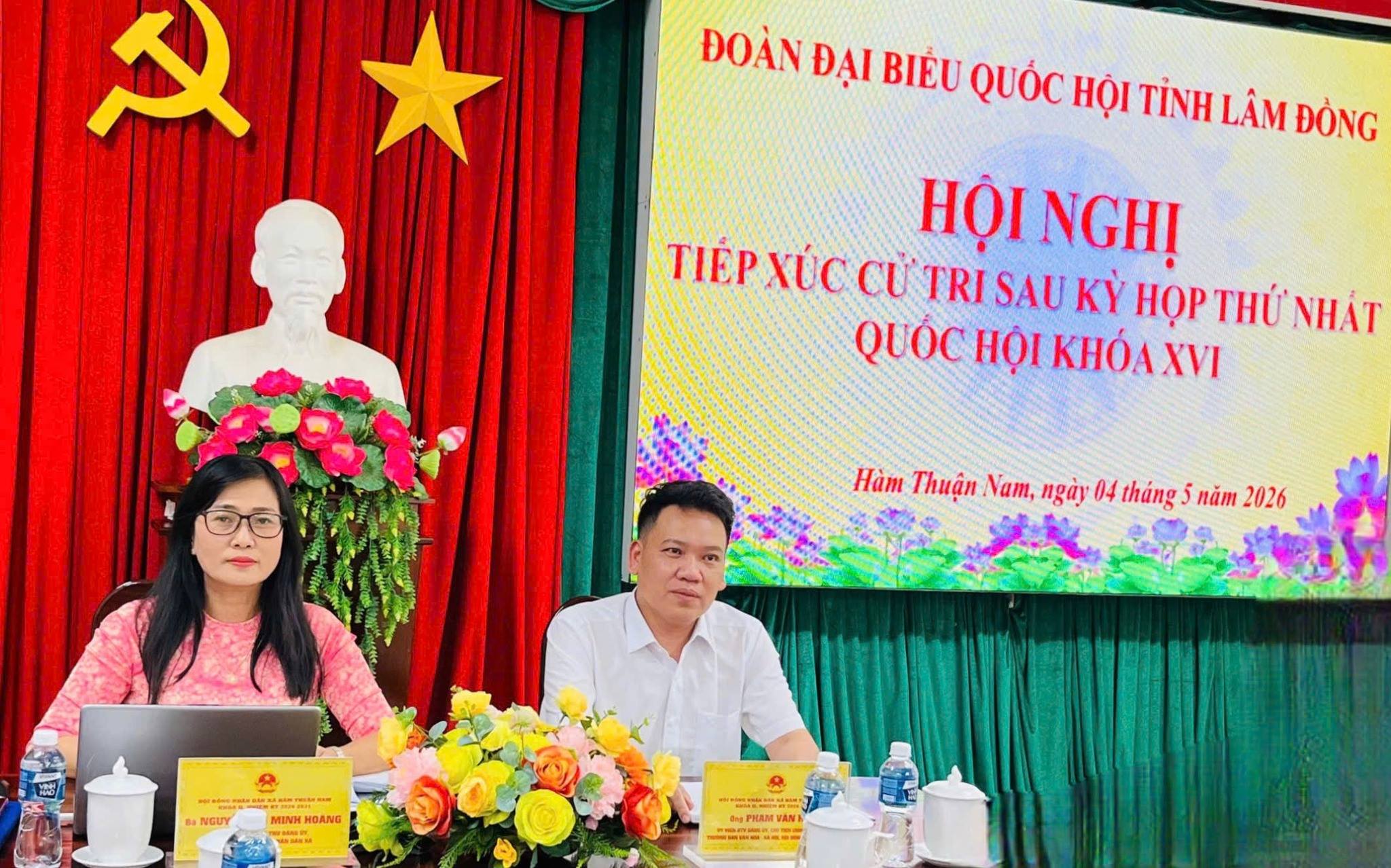 Hàm Thuận Nam tham gia Hội nghị trực tuyến tiếp xúc cử tri sau kỳ họp thứ nhất Quốc hội khóa XVI