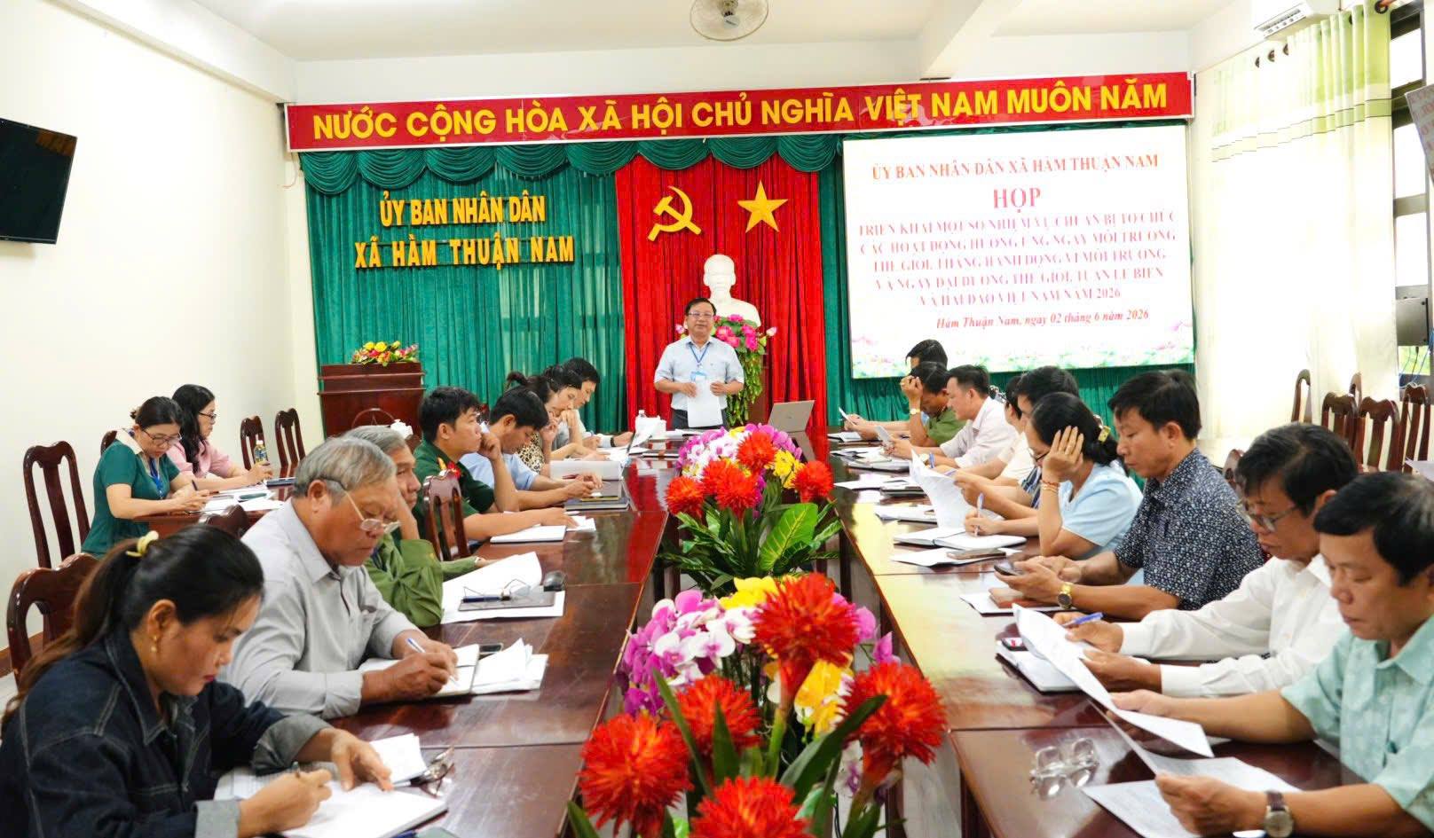 Hàm Thuận Nam chuẩn bị ra quân hưởng ứng Ngày Môi trường thế giới năm 2026