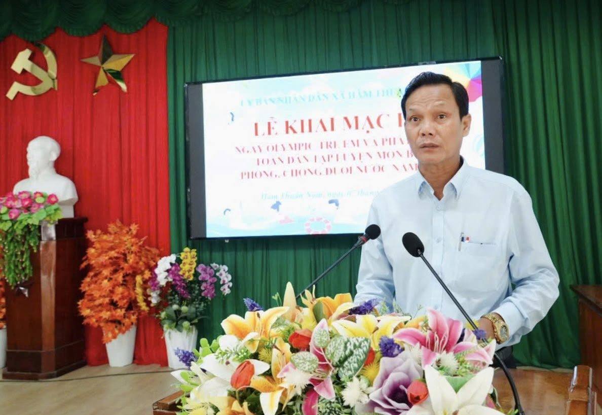 Hàm Thuận Nam tổ chức Lễ khai mạc hè, Ngày Olympic trẻ em và phát động phong trào bơi an toàn năm 2026