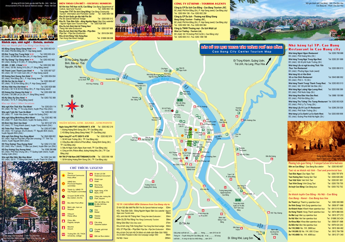 Ban do du lich Thanh pho Cao Bang