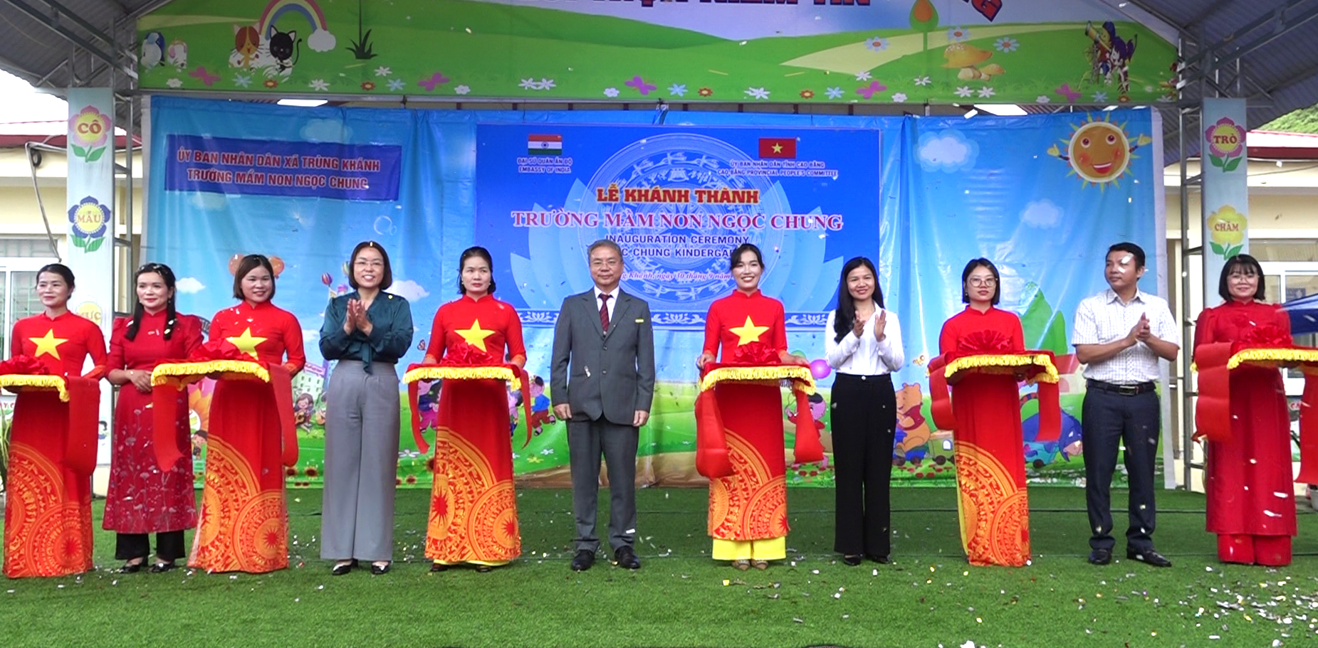 Xã Trùng Khánh, tỉnh Cao Bằng khánh thành Trường Mầm non Ngọc Chung