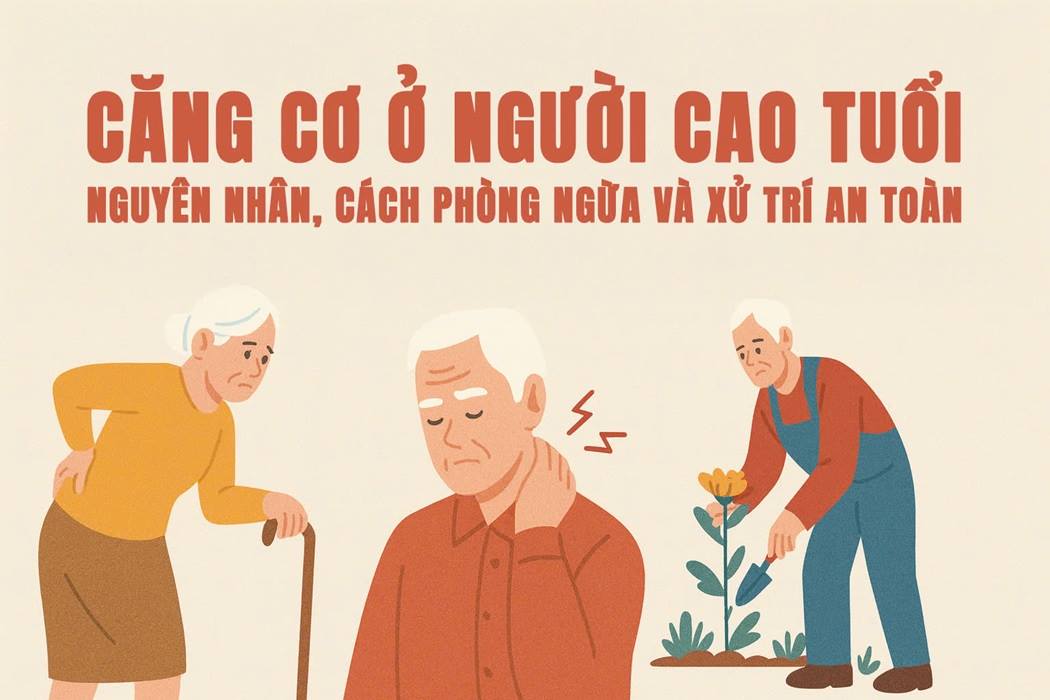 Căng cơ ở người cao tuổi: Nguyên nhân, cách phòng ngừa và xử trí an toàn