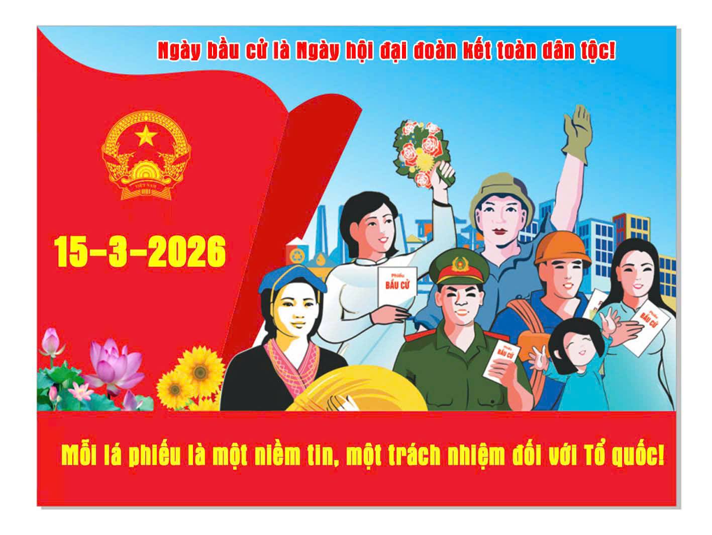 TUYÊN TRUYỀN VỀ CUỘC BẦU CỬ ĐẠI BIỂU QUỐC HỘI KHOÁ XVI VÀ ĐẠI BIỂU HỘI ĐỒNG NHÂN DÂN CÁC CẤP NHIỆM KỲ 2026-2031