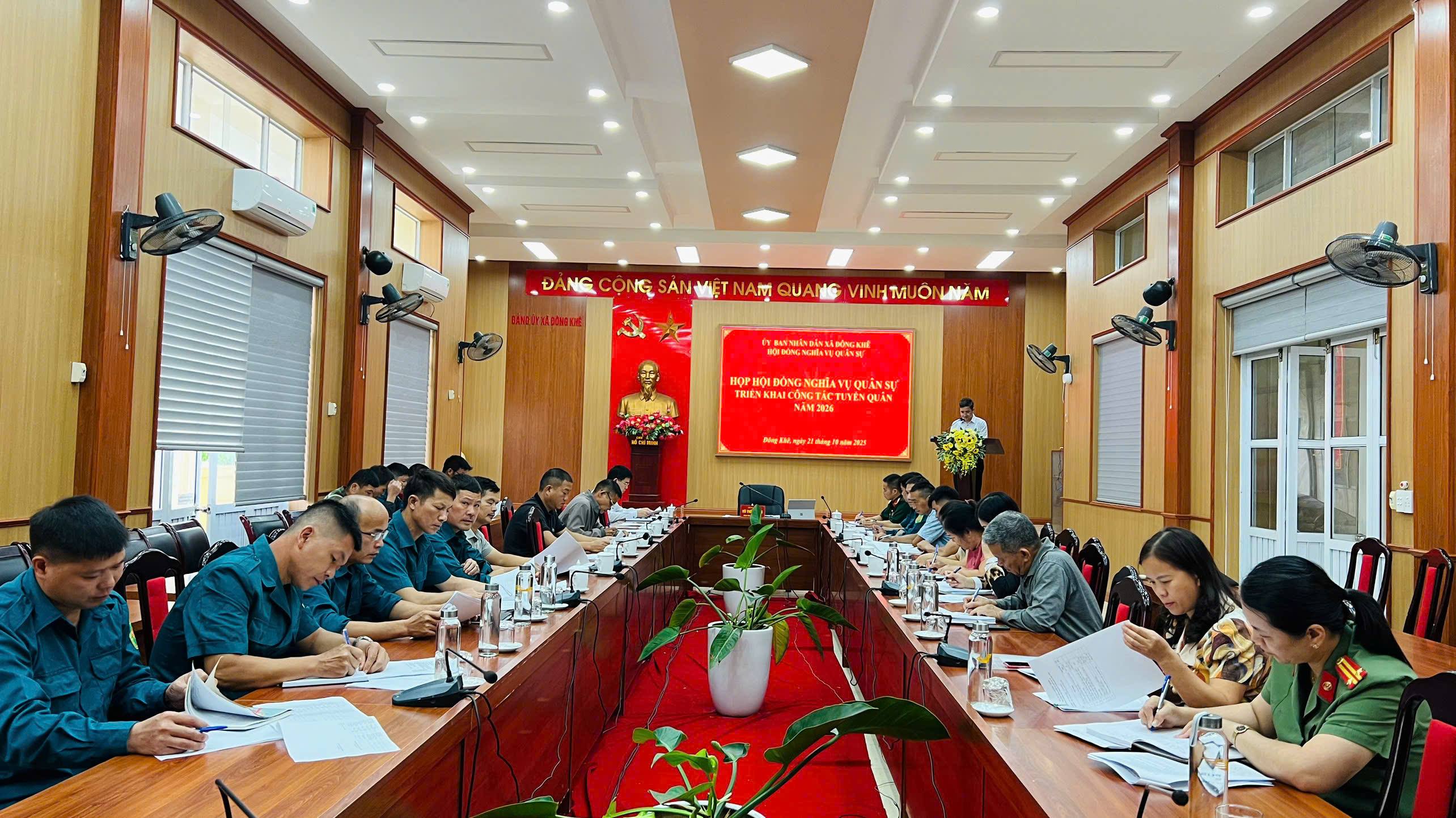 Hội đồng nghĩa vụ quân sự xã Đông Khê tổ chức Hội nghị triển khai công tác tuyển quân  năm 2026