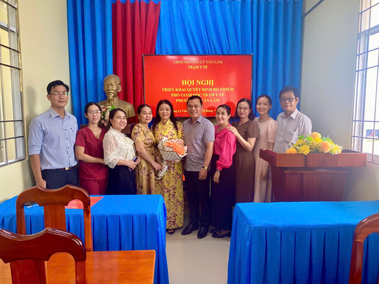 UBND phường Lý Văn Lâm triển khai quyết định bổ nhiệm Phó Giám đốc Trạm Y tế phường Lý Văn Lâm