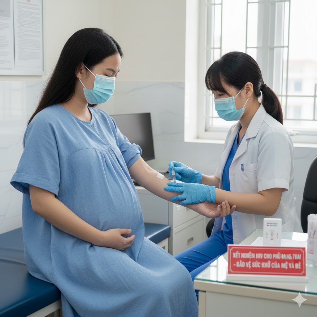Phụ nữ mang thai cần xét nghiệm HIV để dự phòng lây truyền HIV từ mẹ sang con