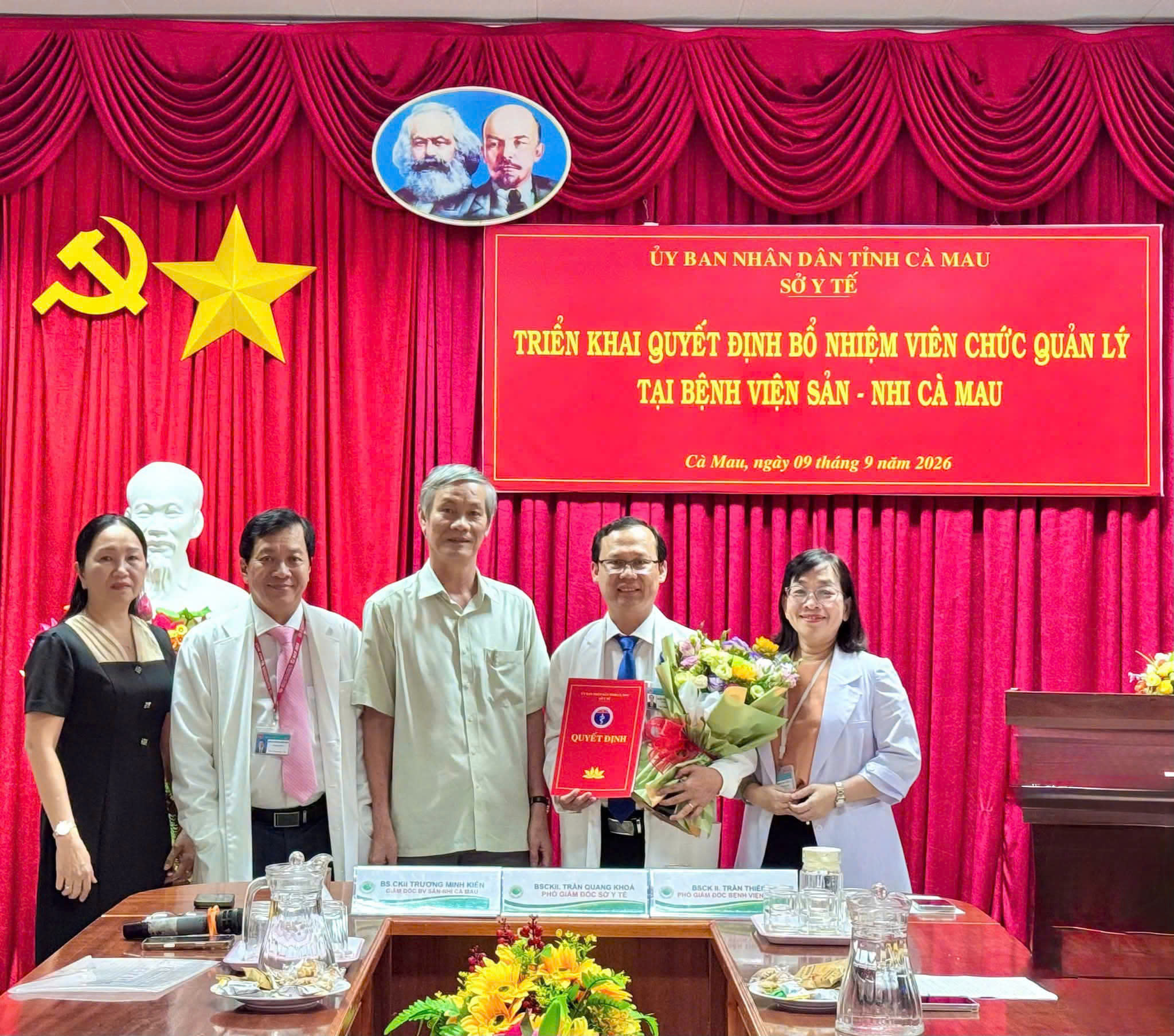 Công bố Quyết định bổ nhiệm tân Phó Giám đốc Bệnh viện Sản - Nhi Cà Mau