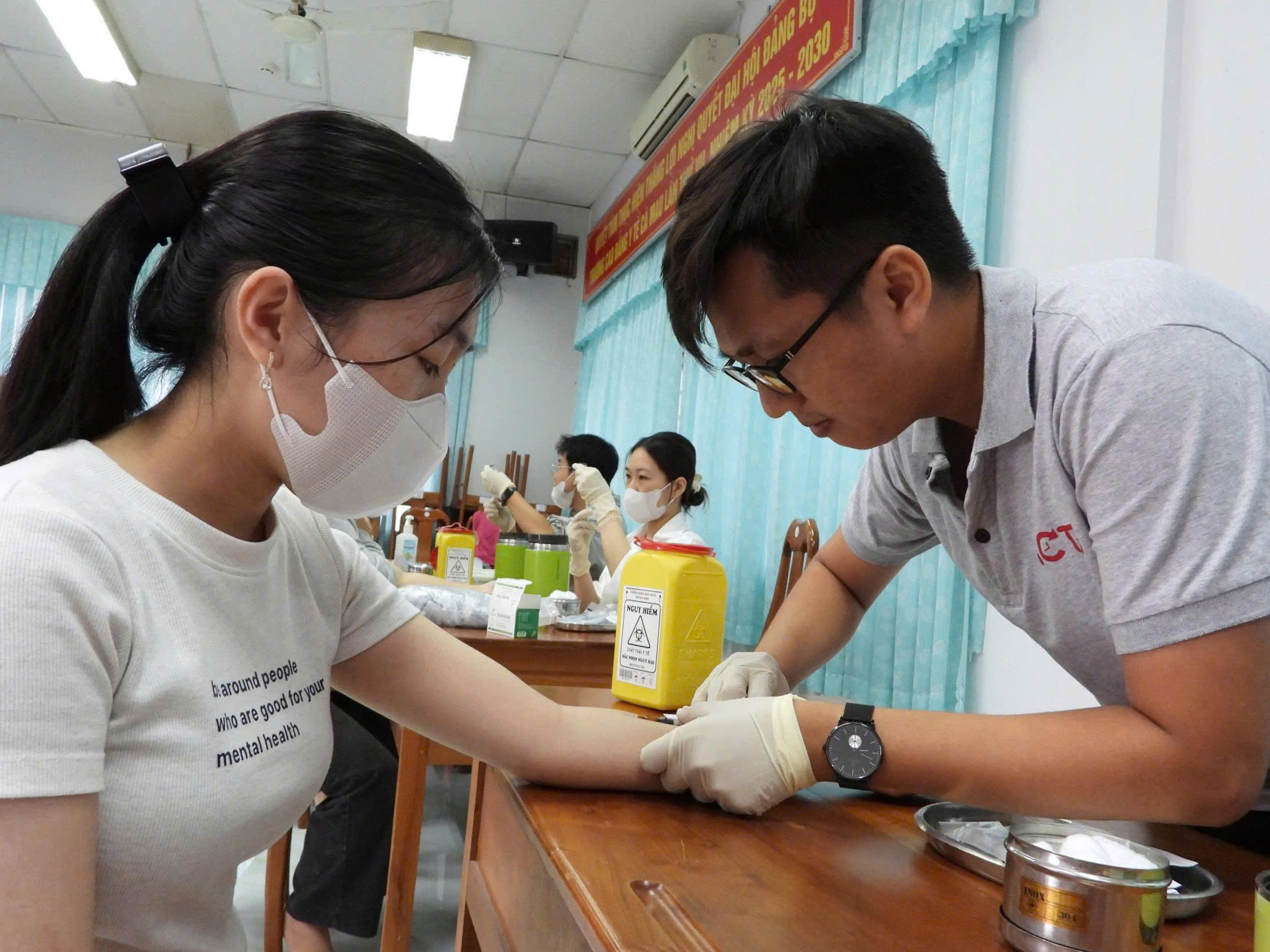 Bệnh viện Lao và Bệnh phổi Cà Mau tổ chức sàng lọc lao cho sinh viên Trường Cao đẳng Y tế