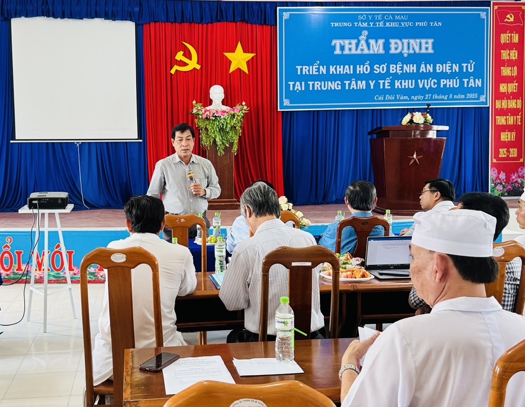 Thẩm định Bệnh án điện tử tại Trung tâm Y tế Khu vực Phú Tân