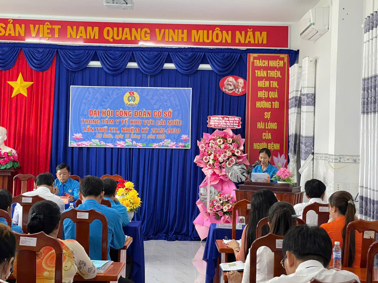 Công đoàn cơ sở Trung tâm Y tế khu vực Cái Nước tổ chức Đại hội lần thứ XIX, nhiệm kỳ 2025 - 2030