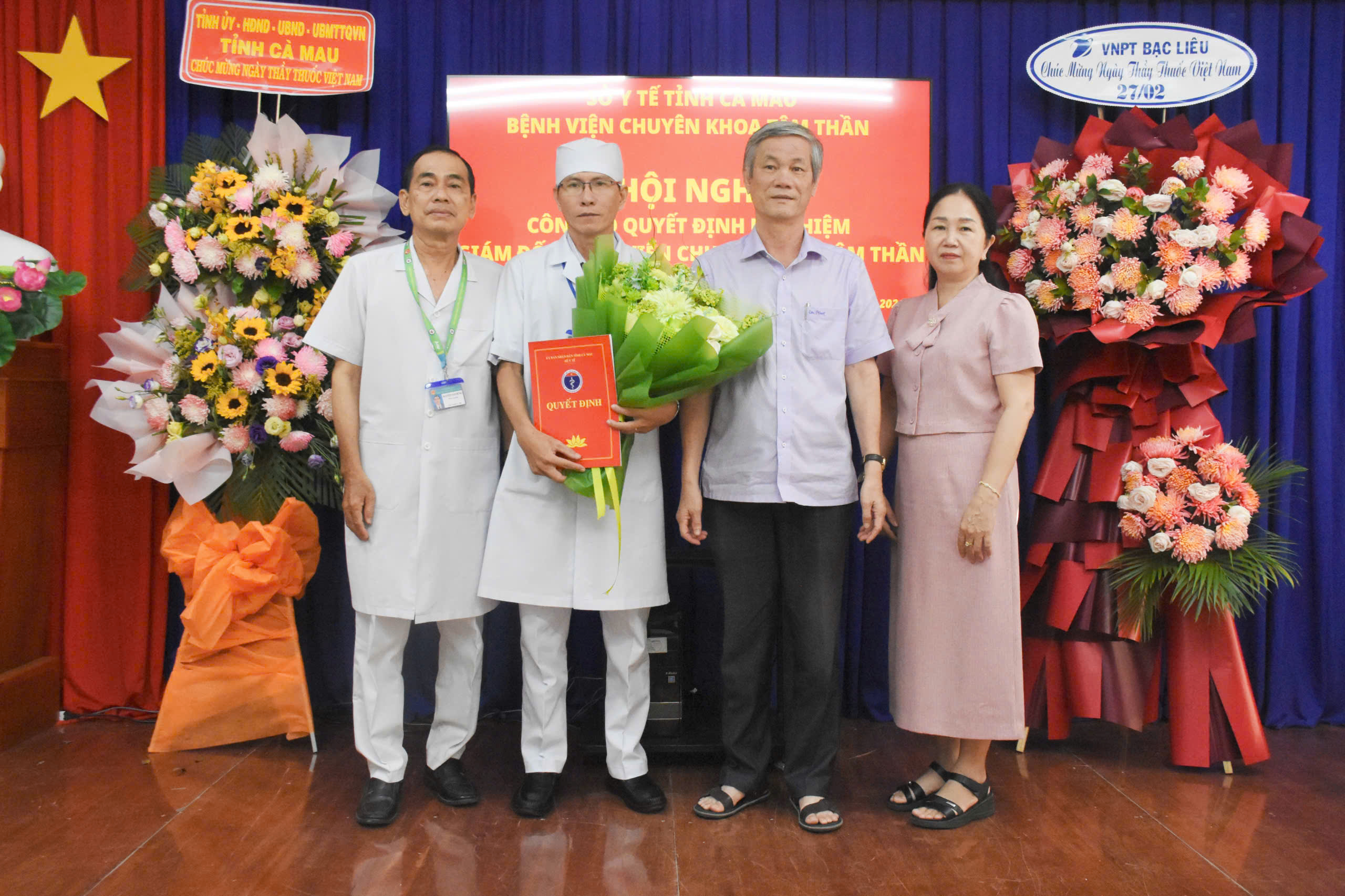 Công bố quyết định bổ nhiệm  Giám đốc Bệnh viện Chuyên khoa Tâm thần Bạc Liêu