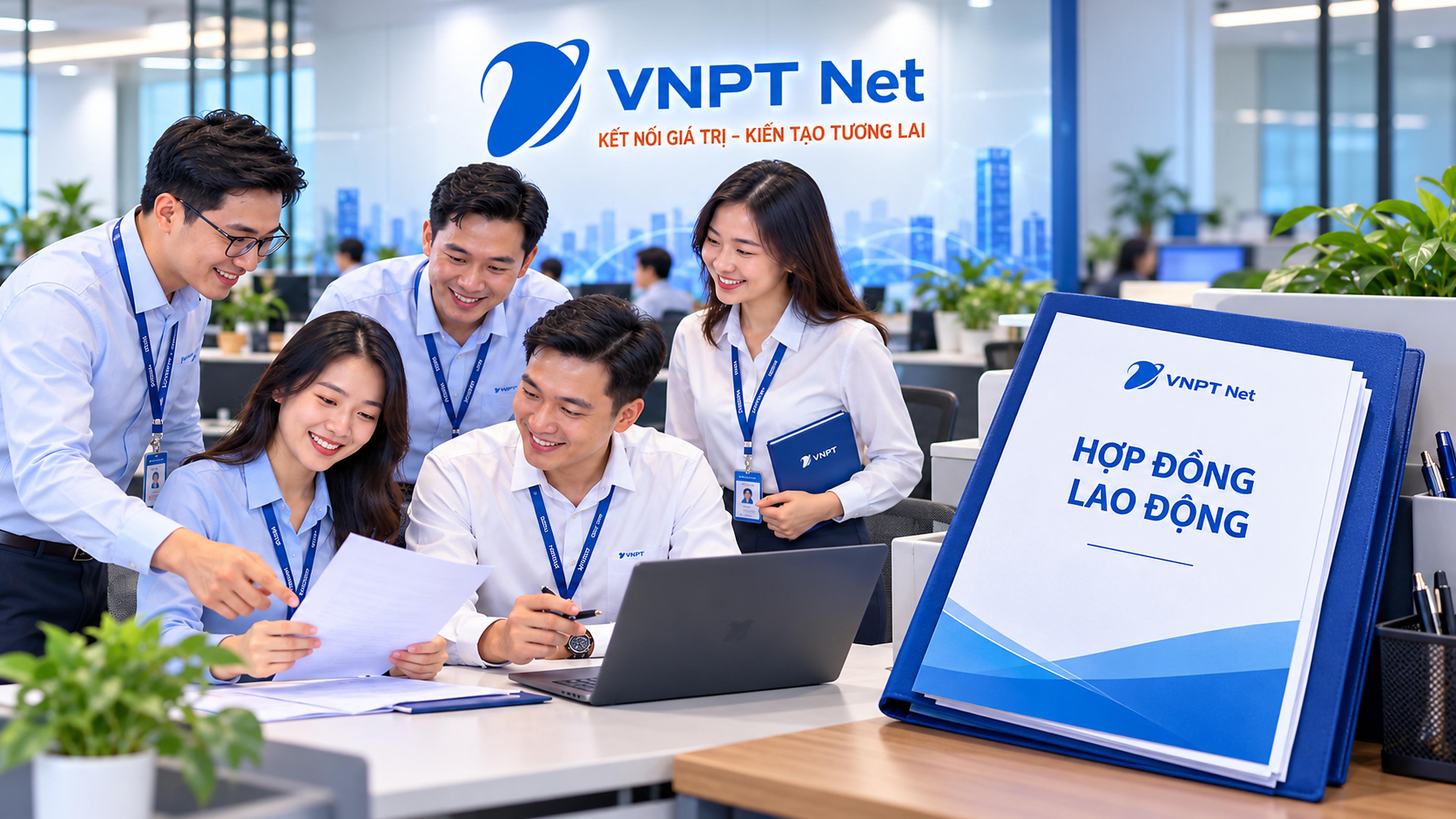 VNPT Net hoàn thành ký lại hợp đồng lao động