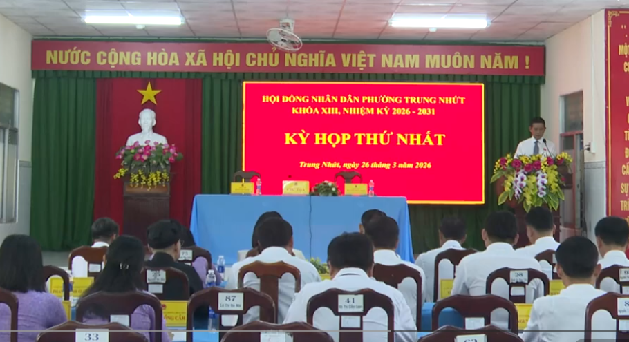 HĐND phường Trung Nhứt khóa XIII, nhiệm kỳ 2026 - 2031 tổ chức kỳ họp lần thứ nhất