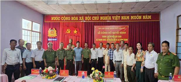 Công bố Quyết định thành lập Chi hội Cựu Công an nhân dân (CAND) 03 xã: Thạnh Quới, Thạnh An và Vĩnh Trinh