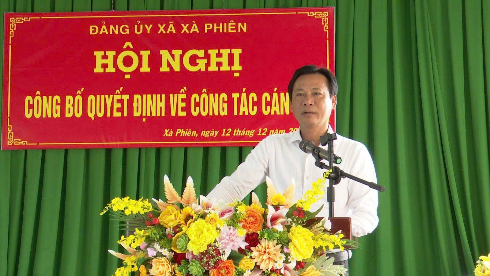 Hội nghị công bố quyết định về công tác cán bộ