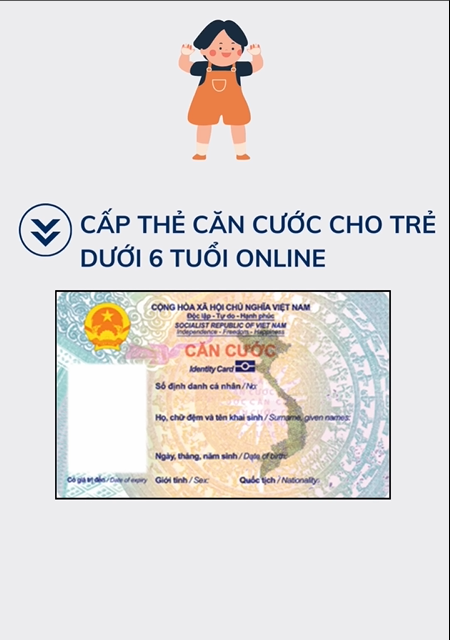 Cách làm thẻ CĂN CƯỚC cho trẻ dưới 6 tuổi ONLINE