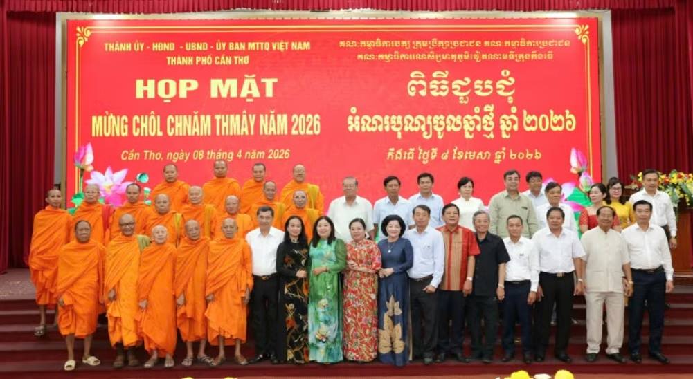 Cần Thơ họp mặt mừng Tết Chôl Chnăm Thmây năm 2026 của đồng bào Khmer
