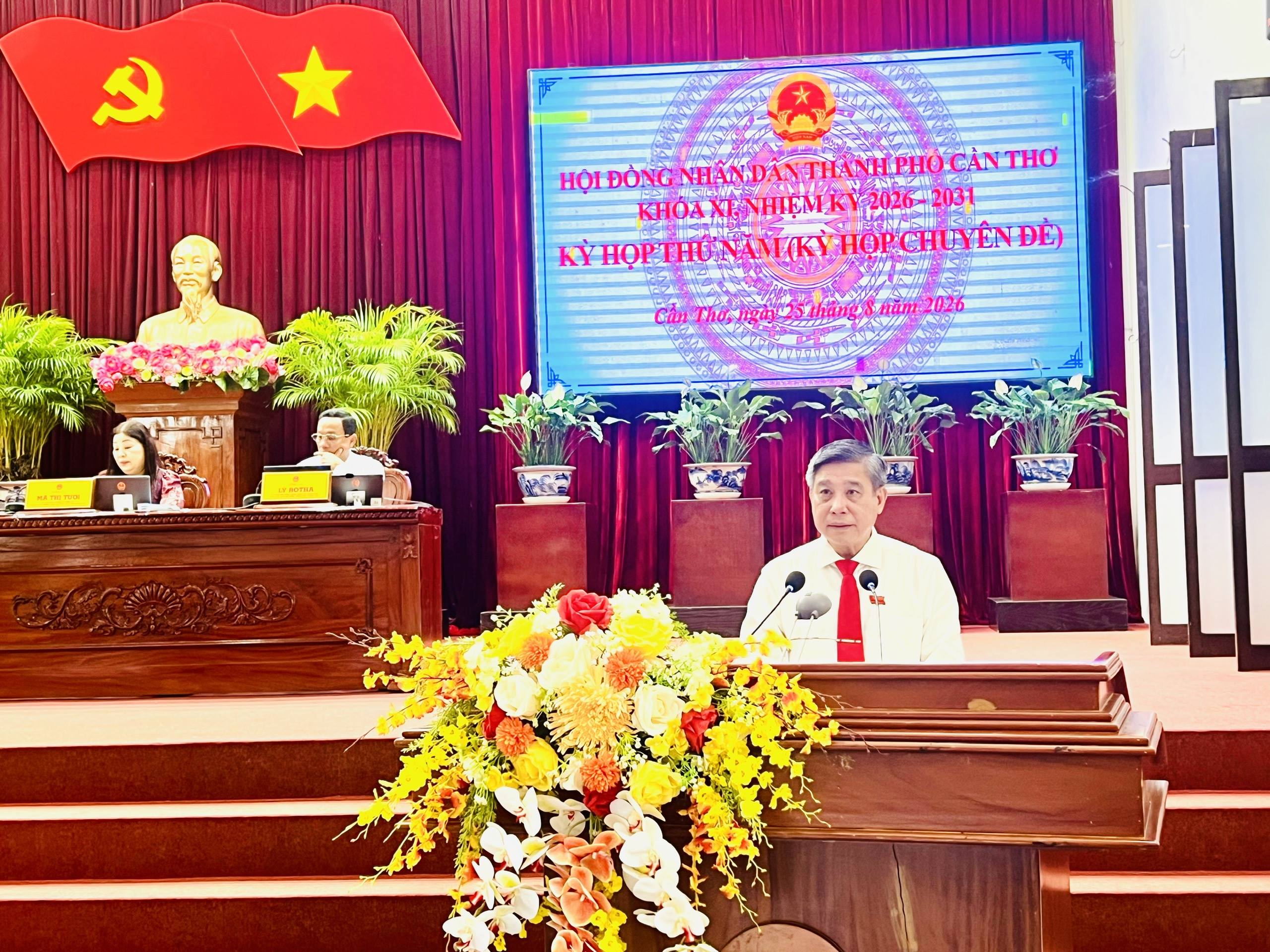 Khai mạc Kỳ họp thứ Năm HĐND thành phố Cần Thơ khóa XI, nhiệm kỳ 2026 - 2031