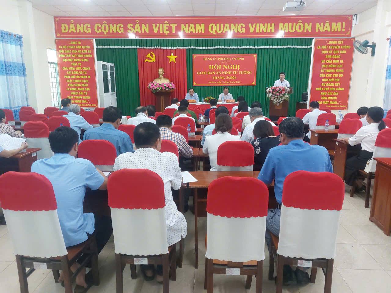 Phường An Bình tổ chức Hội nghị  giao ban An ninh tư tưởng tháng 3/2026