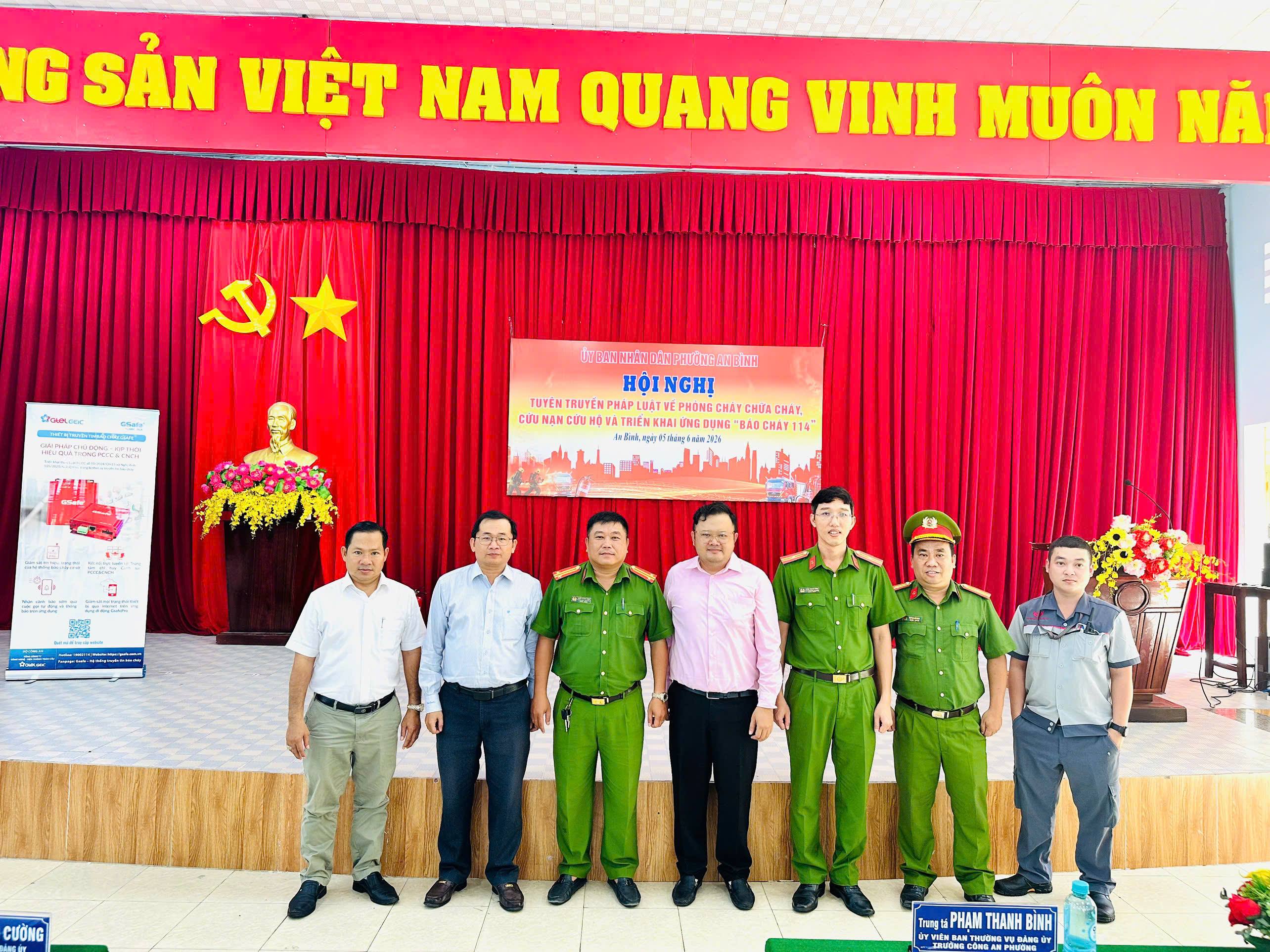 CÔNG AN PHƯỜNG AN BÌNH TỔ CHỨC HỘI NGHỊ TUYÊN TRUYỀN PHÁP LUẬT VỀ PHÒNG CHÁY CHỮA CHÁY