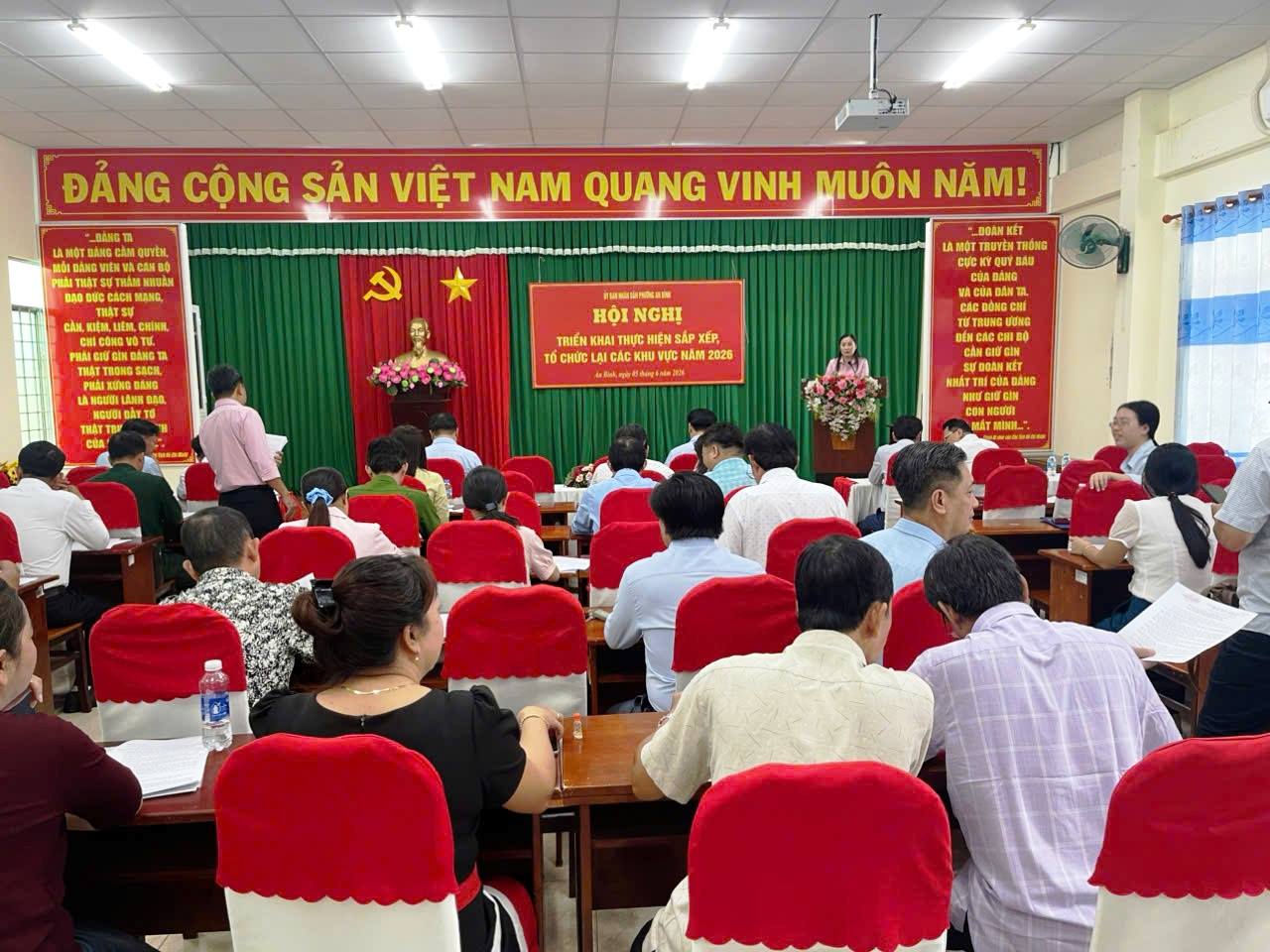 UBND PHƯỜNG AN BÌNH TRIỂN KHAI PHƯƠNG ÁN SẮP XẾP, TỔ CHỨC LẠI CÁC KHU VỰC TRÊN ĐỊA BÀN NĂM 2026