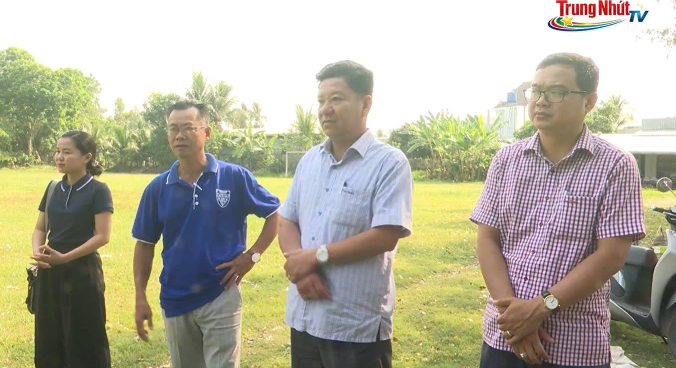 Lãnh đạo phường Trung Nhứt khảo sát địa điểm tổ chức Đại hội Thể dục thể thao phường năm 2026