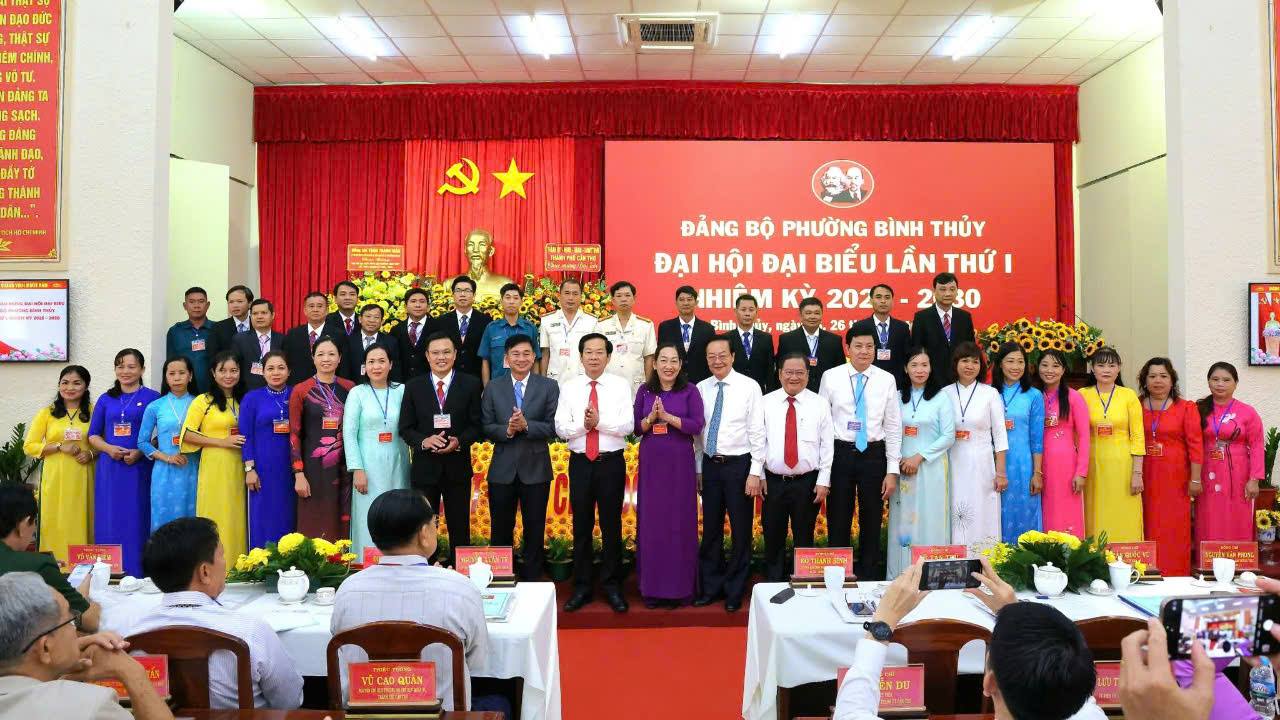 Đại hội đại biểu Đảng bộ phường Bình Thủy lần thứ I, nhiệm kỳ 2025 - 2030 thành công tốt đẹp