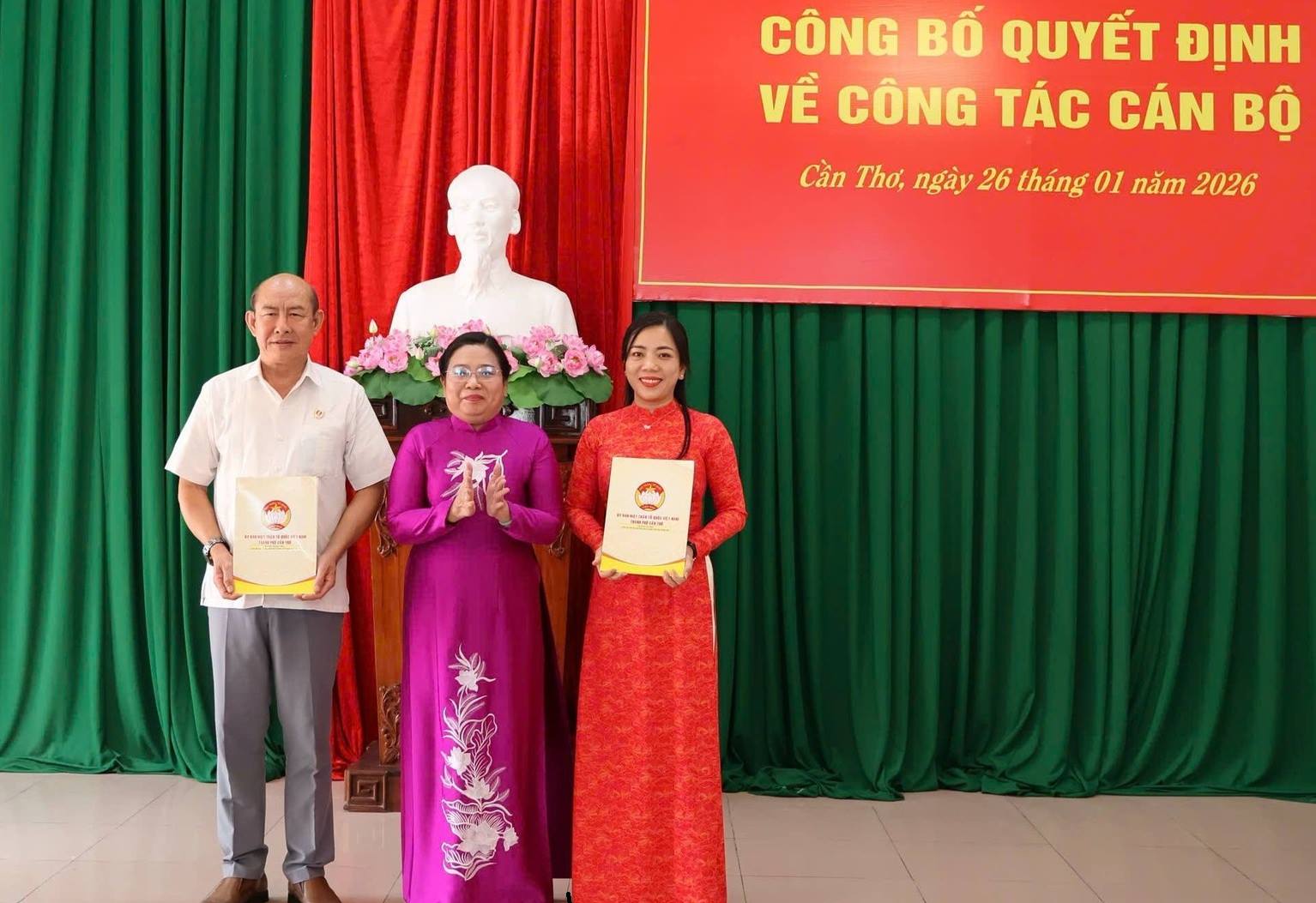  Bà Triệu Thị Ngọc Diễm được điều động làm Phó Chủ tịch Ủy ban Mặt trận Tổ quốc Việt Nam thành phố Cần Thơ
