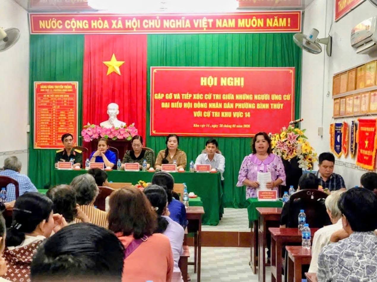 Hội nghị gặp gỡ, tiếp xúc cử tri vận động bầu cử tại đơn vị bầu cử số 06 - phường Bình Thủy