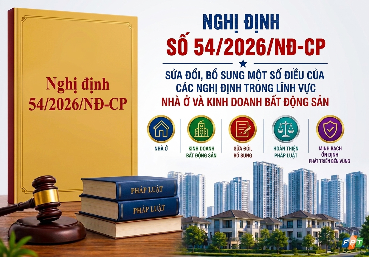 Một số điểm mới đáng chú ý của Nghị định số 54/2026/NĐ-CP sửa đổi, bổ sung một số điều của các nghị định trong lĩnh vực nhà ở và  kinh doanh bất động sản