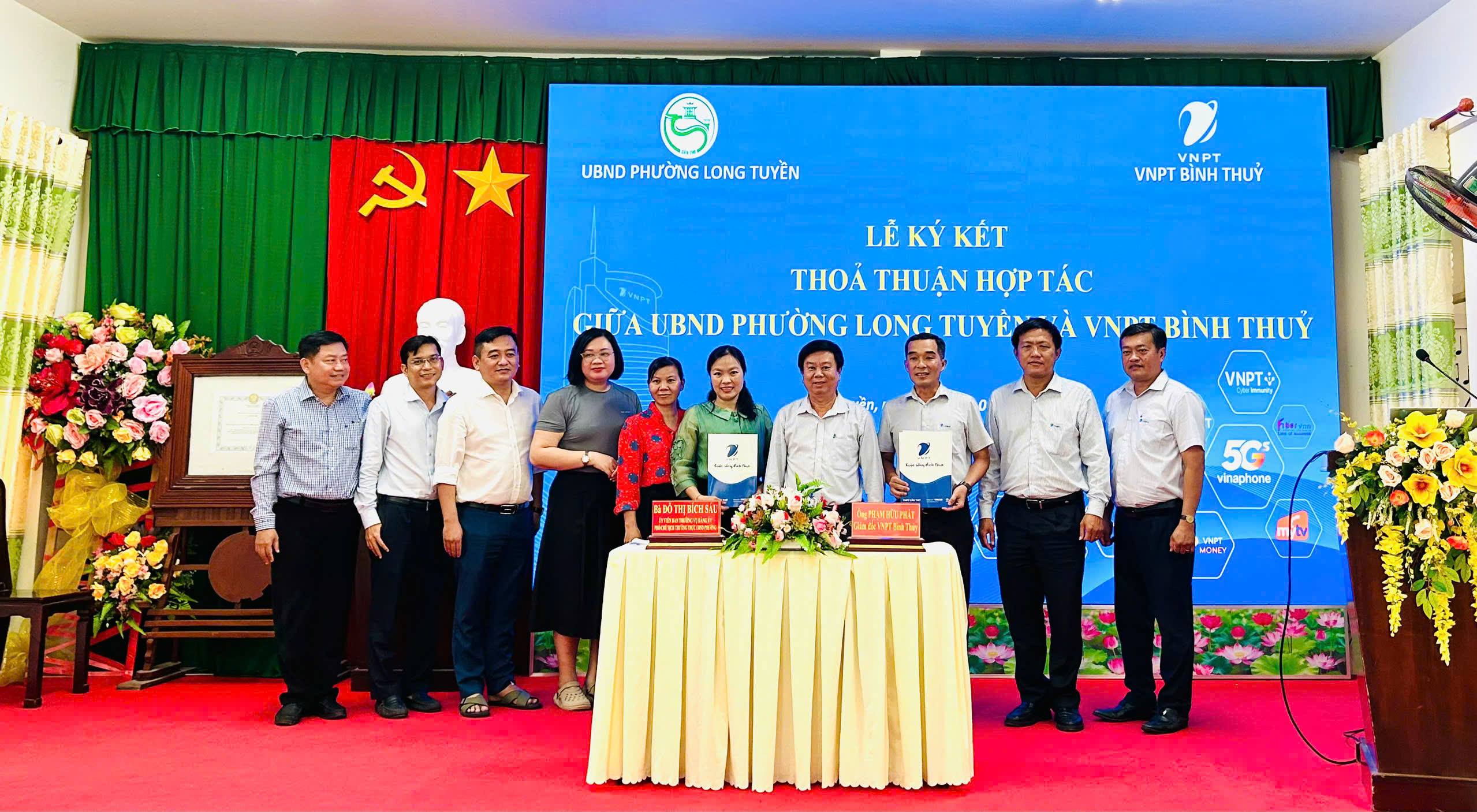 Phường Long Tuyền ký kết thỏa thuận hợp tác chuyển đổi số giai đoạn 2026–2030