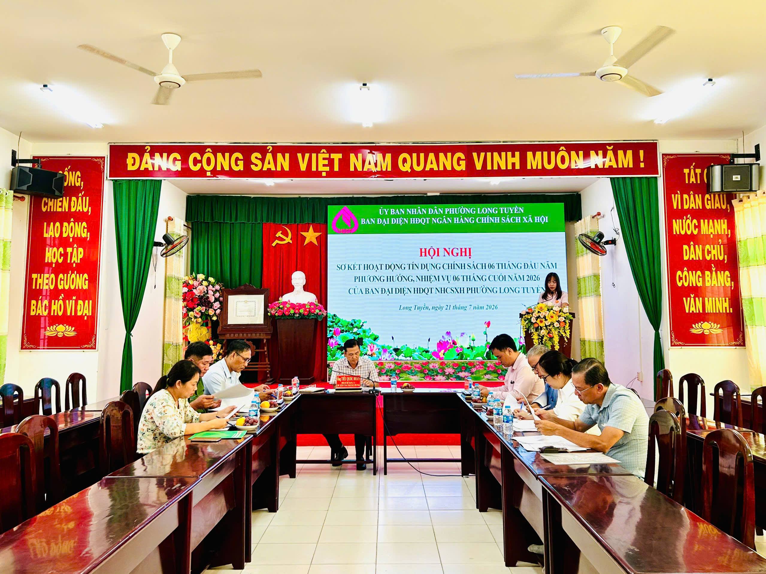 Phường Long Tuyền sơ kết hoạt động tín dụng chính sách xã hội 6 tháng đầu năm 2026