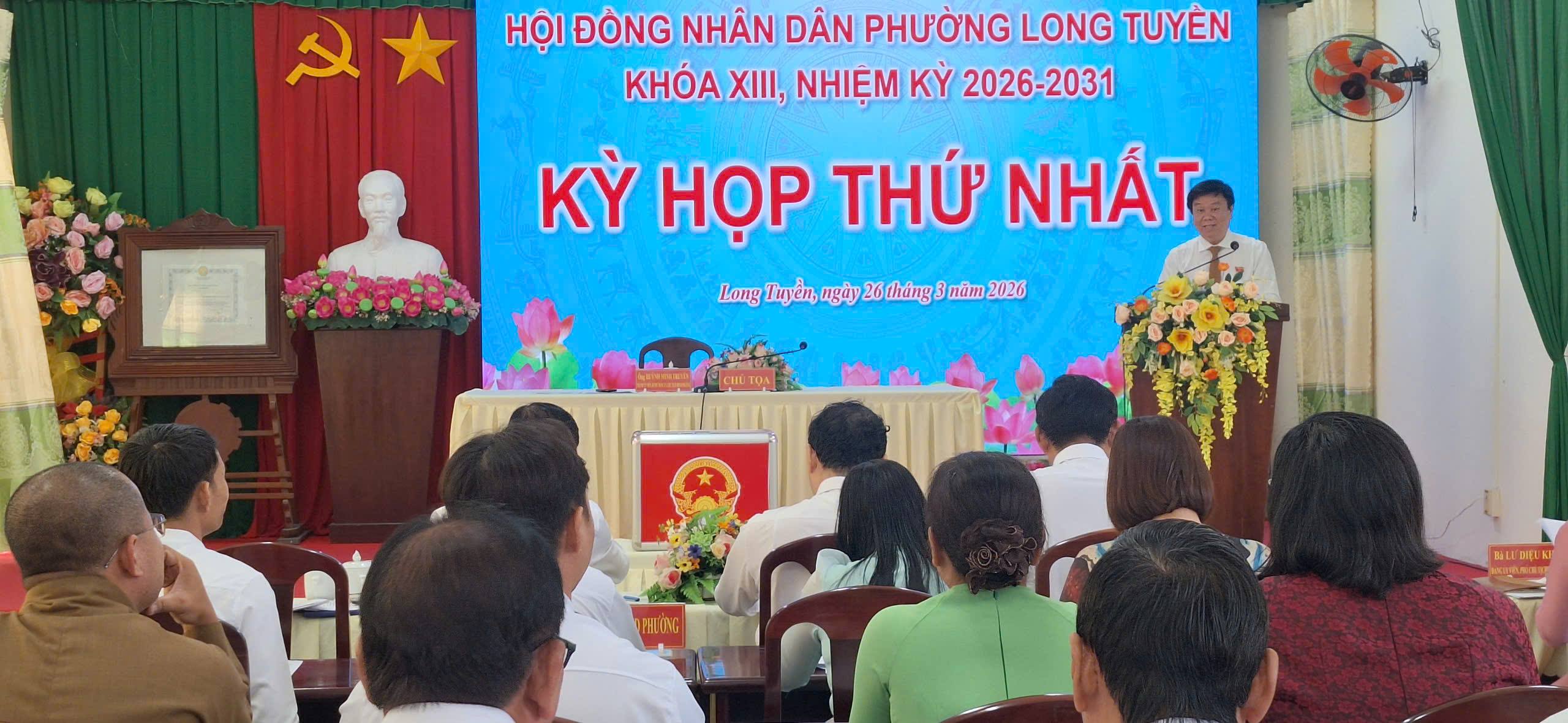 HĐND phường Long Tuyền khóa XIII tổ chức kỳ họp thứ nhất, nhiệm kỳ 2026–2031