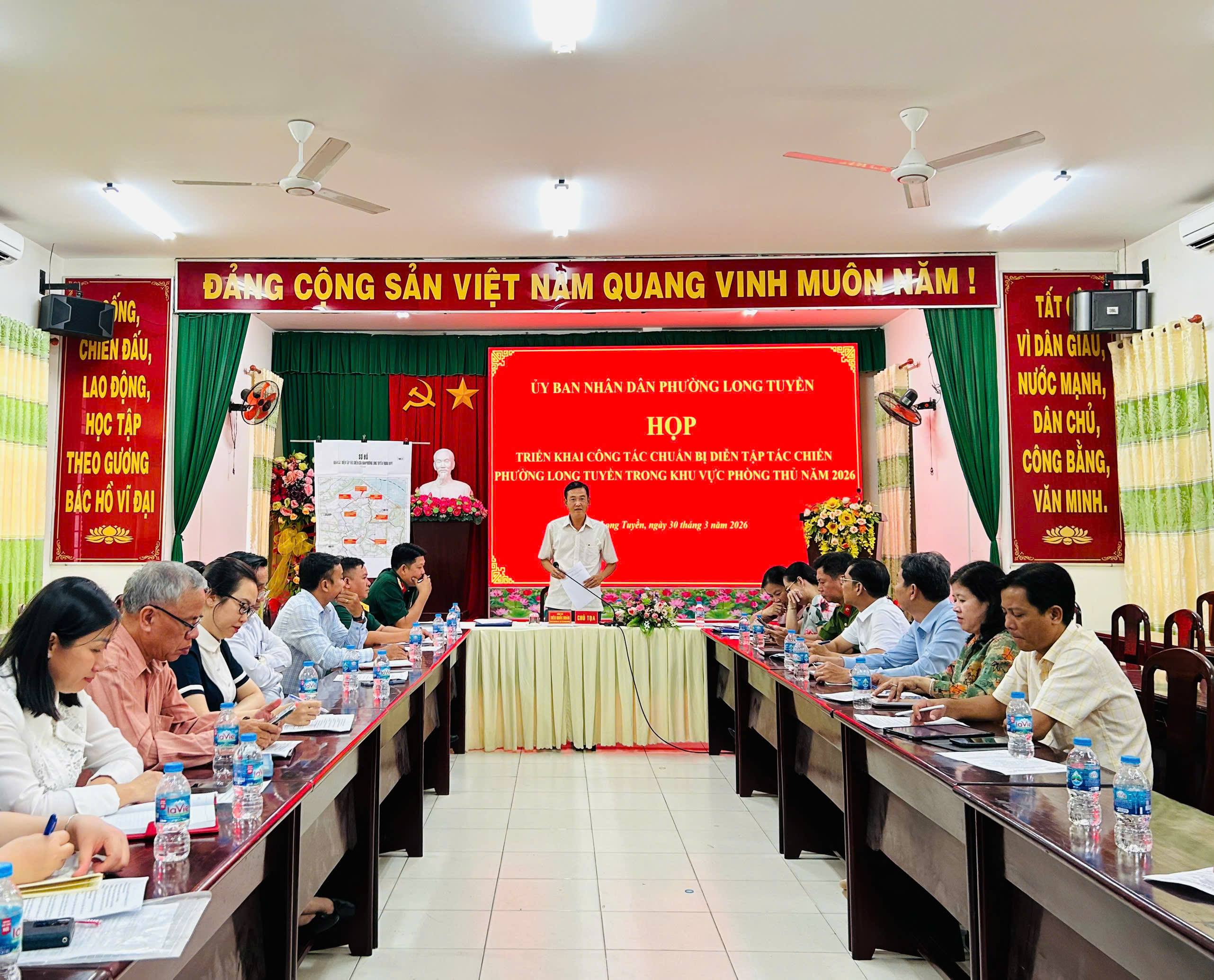 Long Tuyền triển khai công tác chuẩn bị diễn tập tác chiến trong khu vực phòng thủ năm 2026