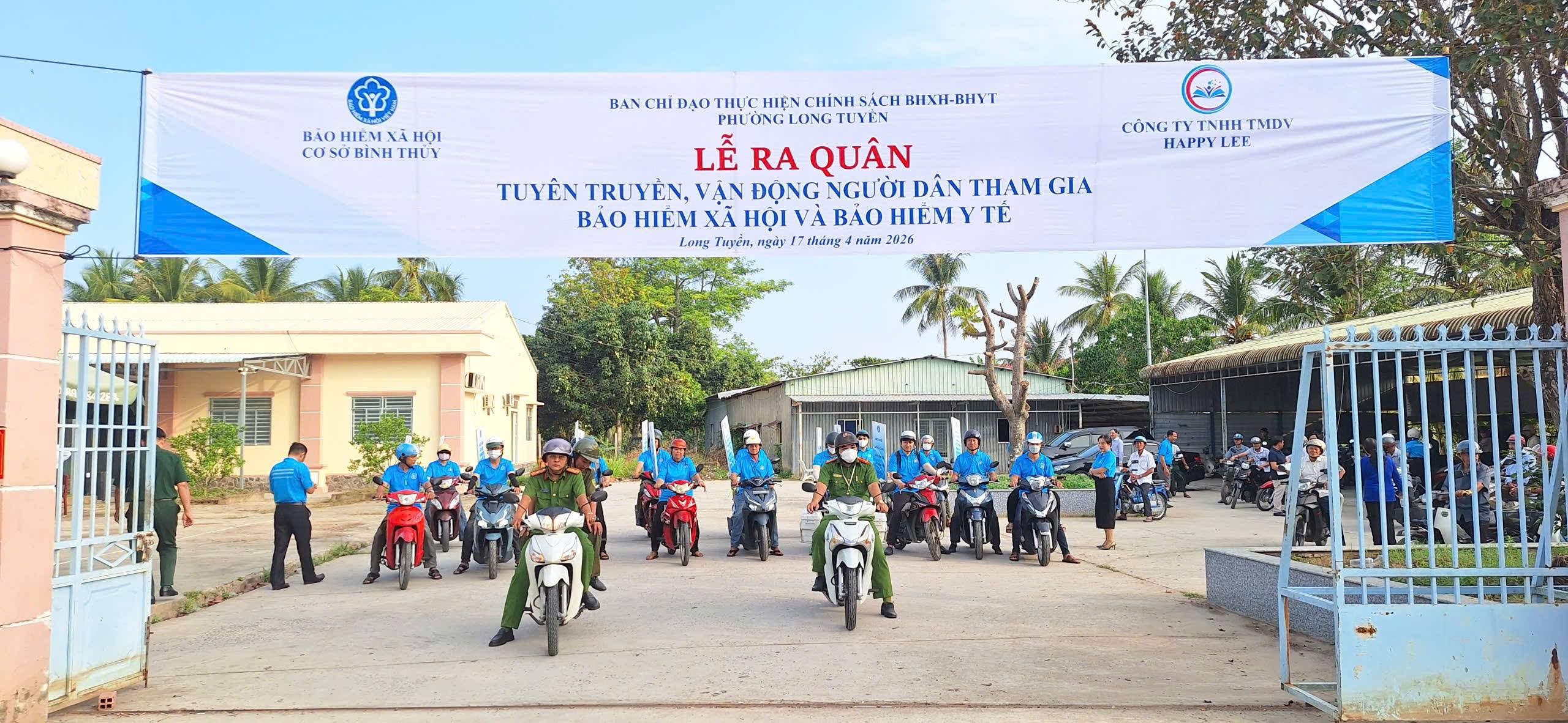 Long Tuyền ra quân tuyên truyền, vận động người dân tham gia BHXH tự nguyện, BHYT hộ gia đình năm 2026