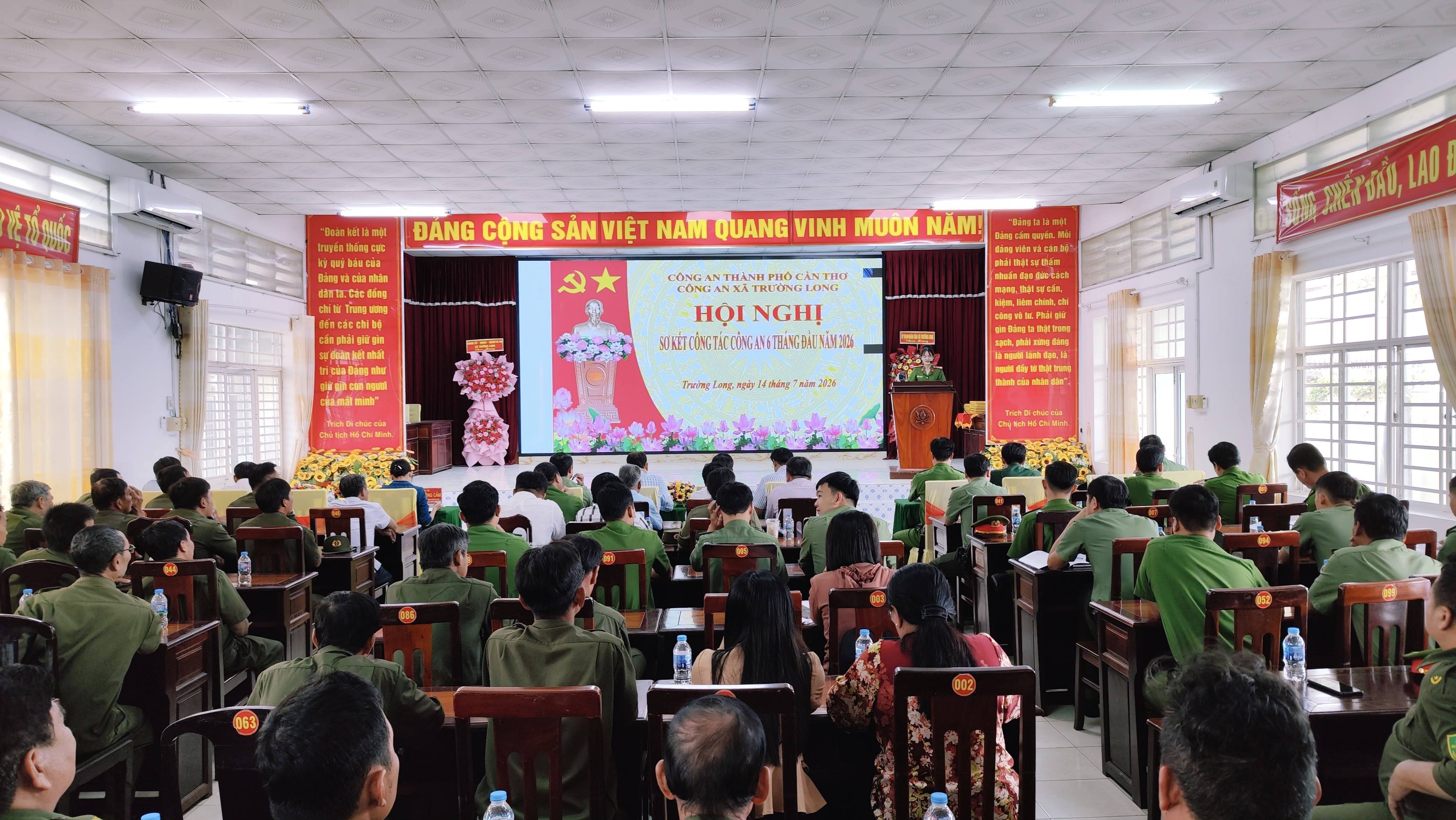Trường Long sơ kết công tác công an 6 tháng đầu năm 2026