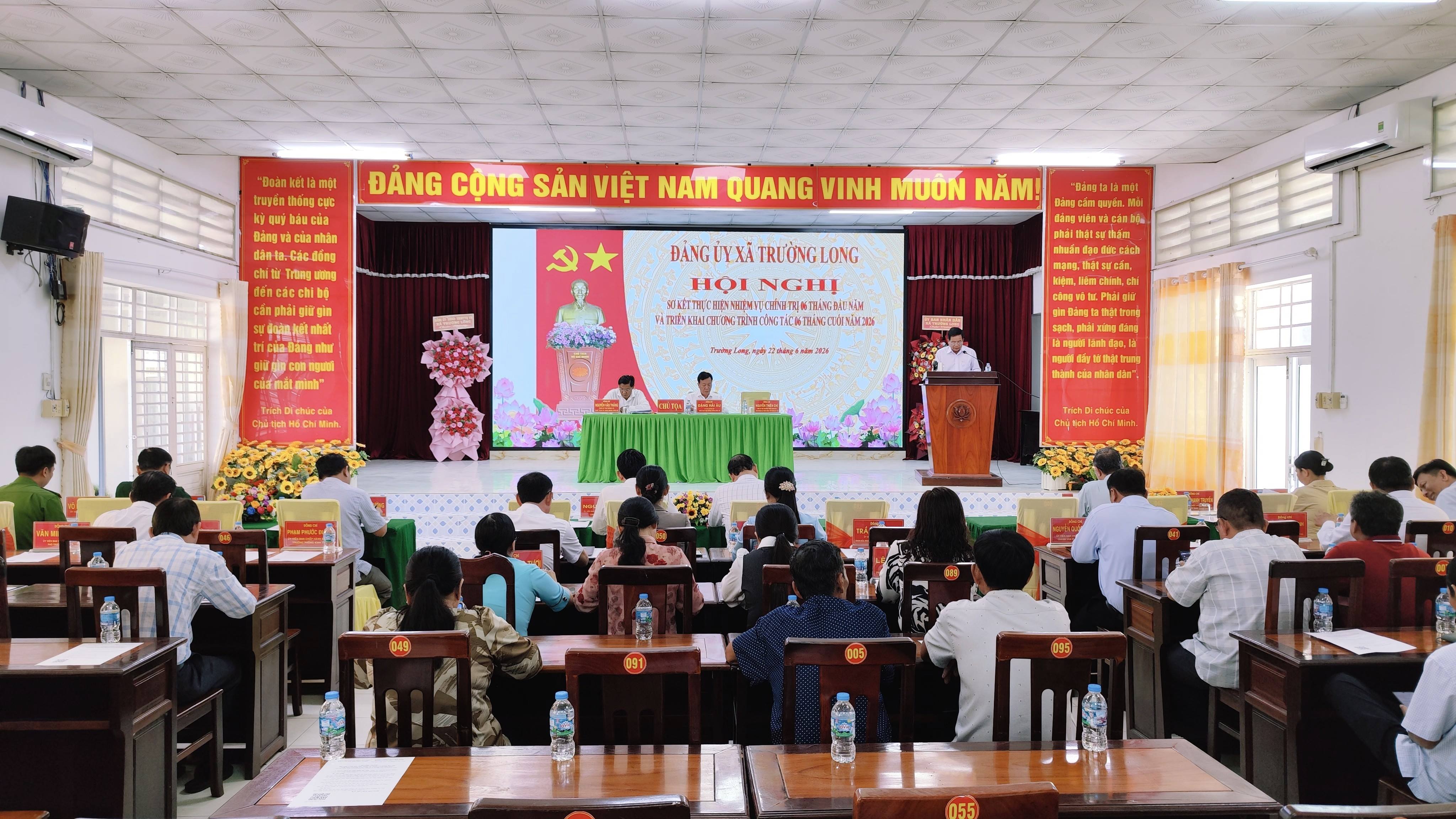 Trường Long sơ kết công tác thực hiện nhiệm vụ chính trị 6 tháng đầu năm 2026