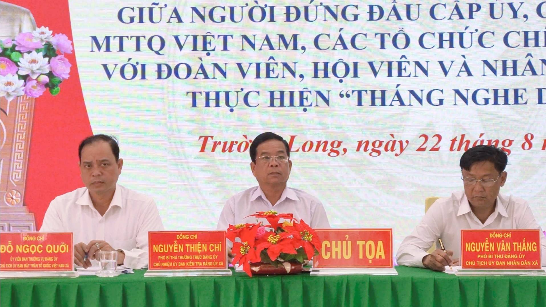 Trường Long tổ chức Hội nghị đối thoại với Đoàn viên, Hội viên và Nhân dân