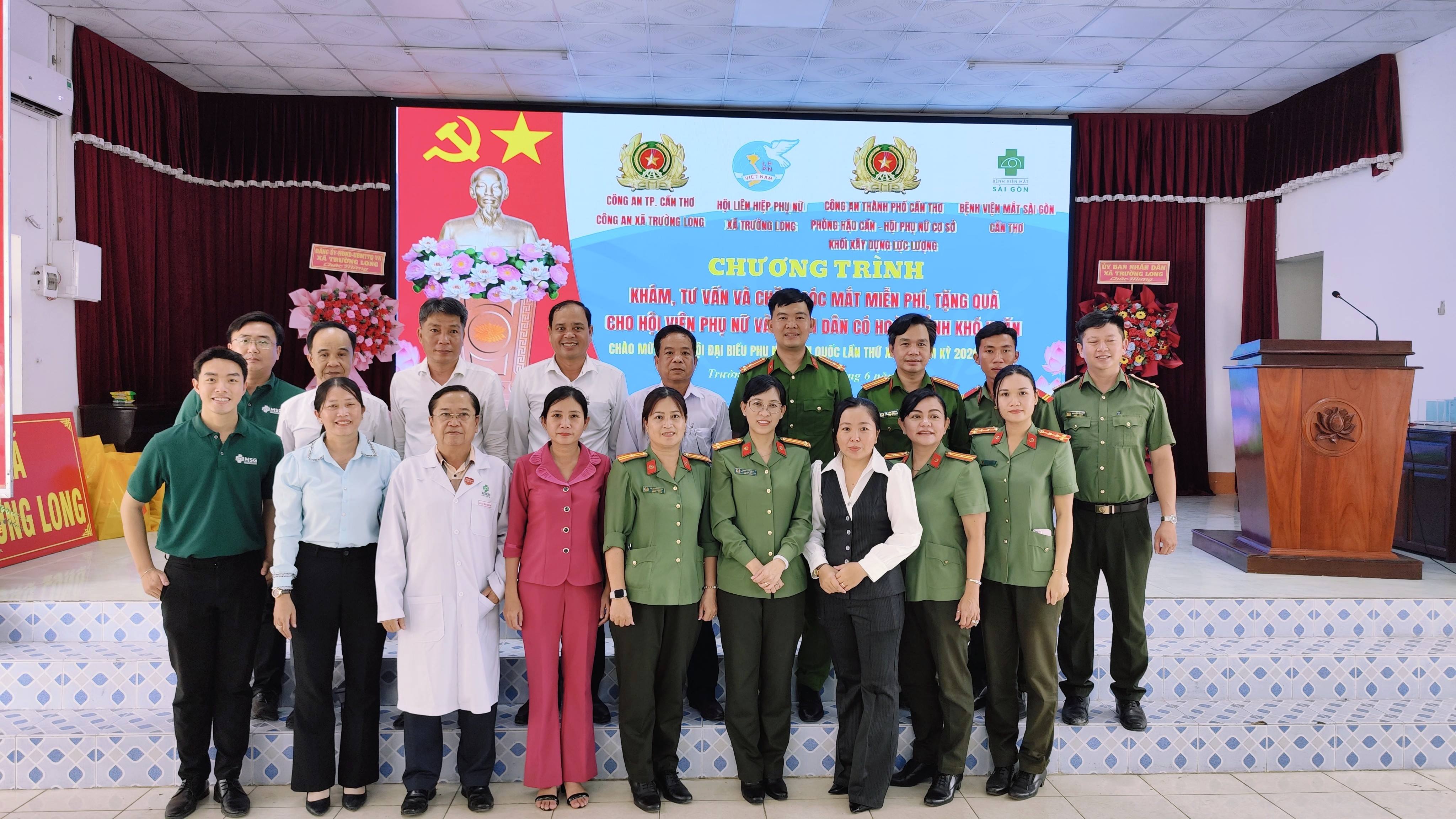 Trường Long phối hợp tổ chức chương trình “Khám, tư vấn và chăm sóc mắt miễn phí, tặng quà cho hội viên phụ nữ có hoàn cảnh khó khăn