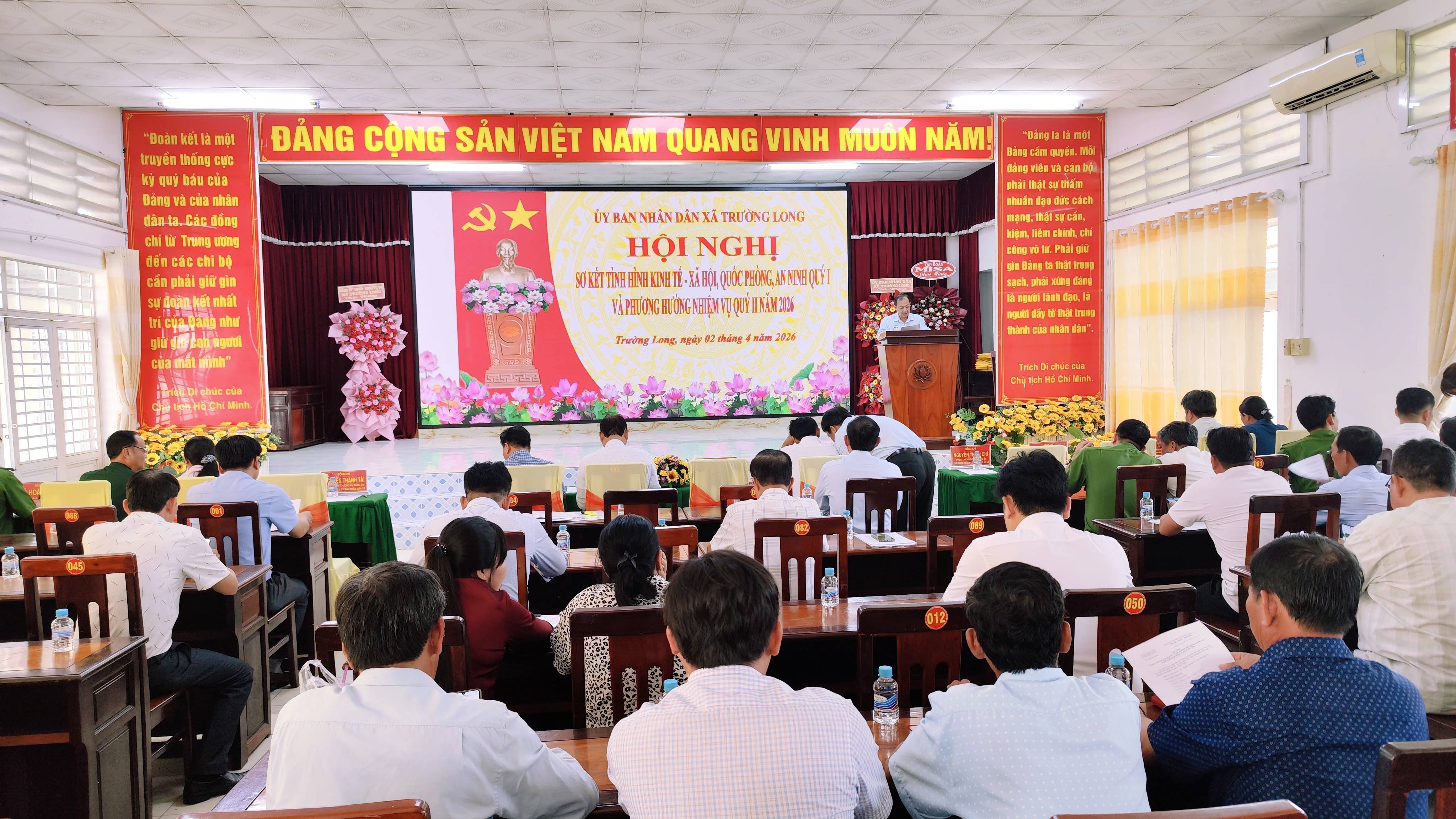 Trường Long Sơ kết tình hình Kinh tế - xã hội quý I năm 2026