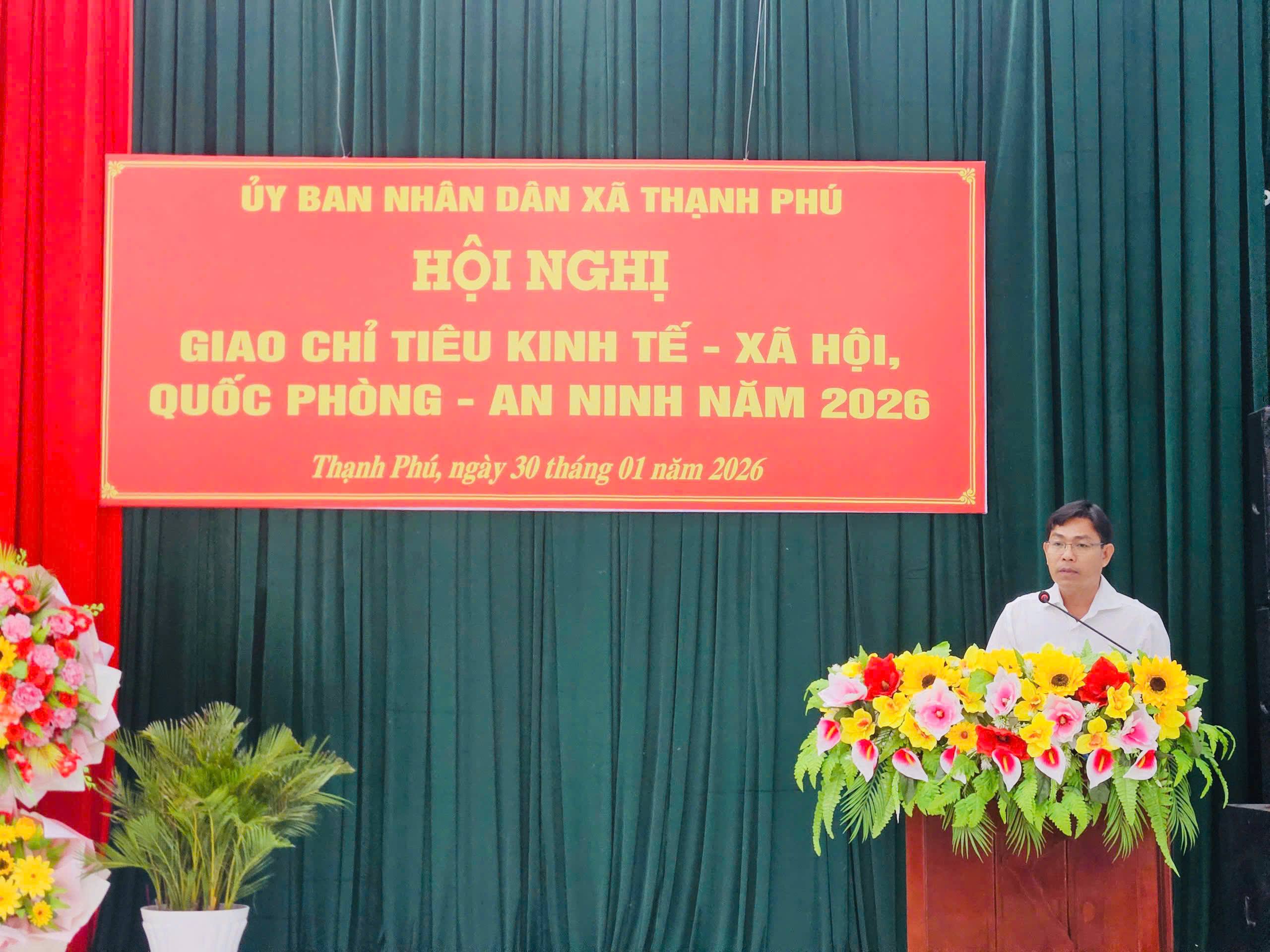 Hội nghị giao chỉ tiêu kinh tế – xã hội, quốc phòng – an ninh năm 2026.