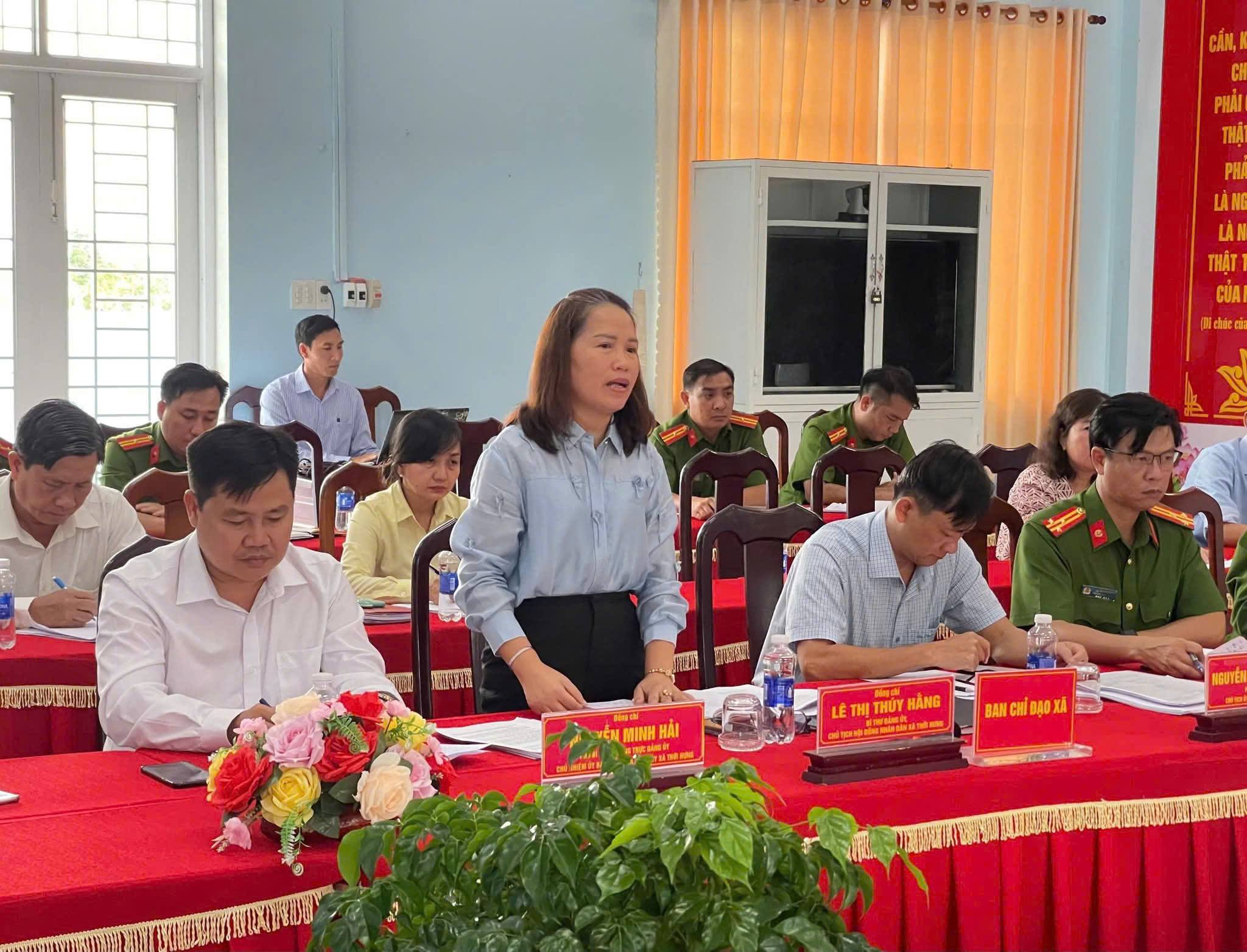 ĐOÀN CÔNG TÁC HỘI ĐỒNG THÀNH PHỐ CẦN THƠ THẨM ĐỊNH KẾT QUẢ XÂY DỰNG ĐỊA BÀN “XÃ KHÔNG MA TÚY” NĂM 2025 TẠI XÃ THỚI HƯNG