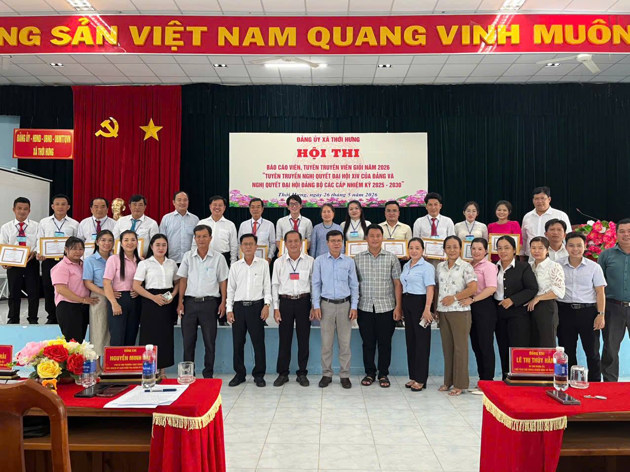 ĐẢNG ỦY XÃ THỚI HƯNG TỔ CHỨC HỘI THI BÁO CÁO VIÊN, TUYÊN TRUYỀN VIÊN GIỎI CẤP XÃ NĂM 2026