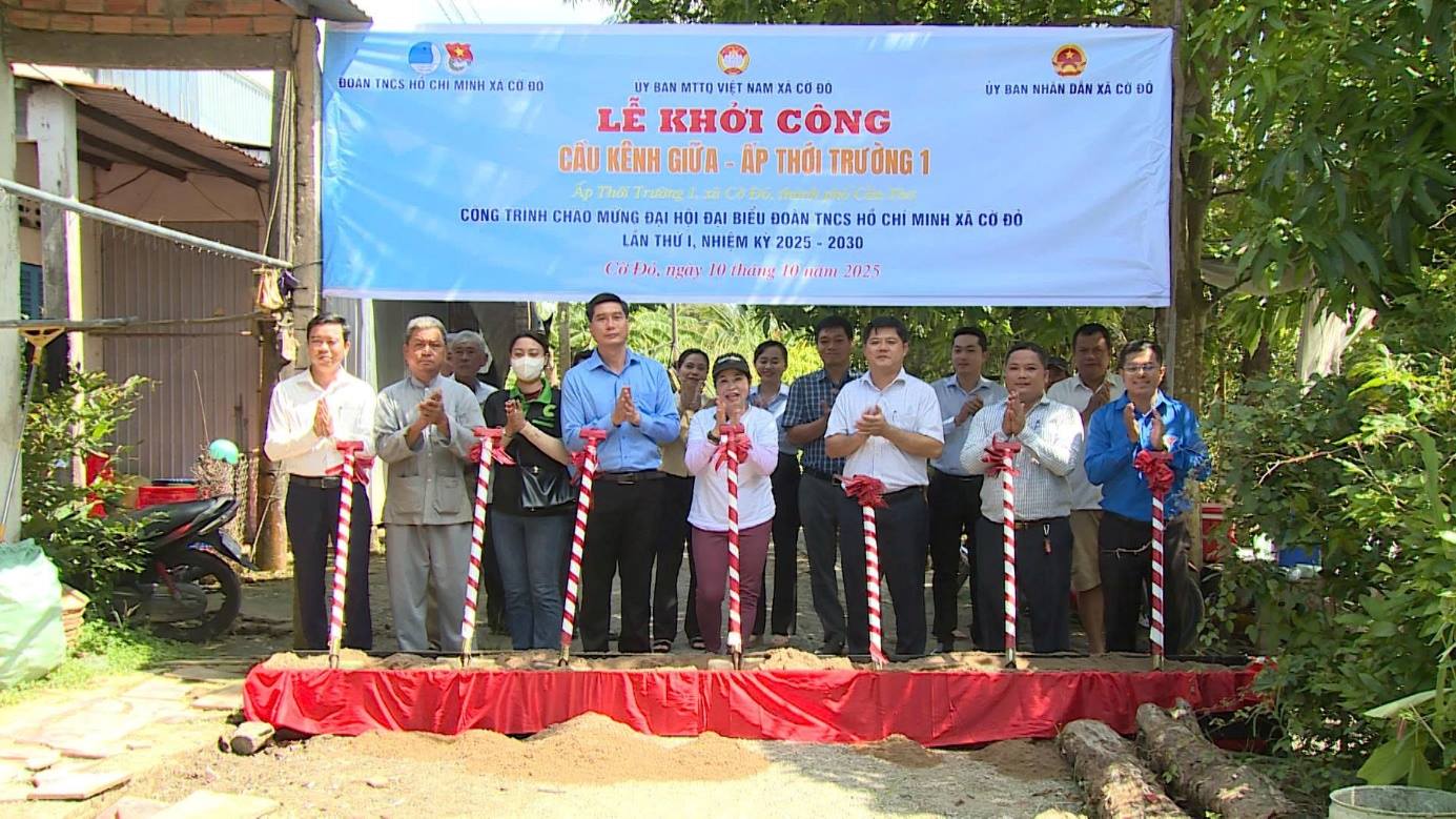 Khởi công cầu Kênh Giữa ấp Thới Trường 1