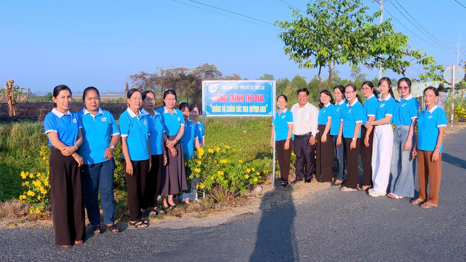 HỘI LIÊN HIỆP PHỤ NỮ XÃ THỚI LAI GẮN BIỂN CÔNG TRÌNH THI ĐUA CHÀO MỪNG CÁC NGÀY LỄ LỚN