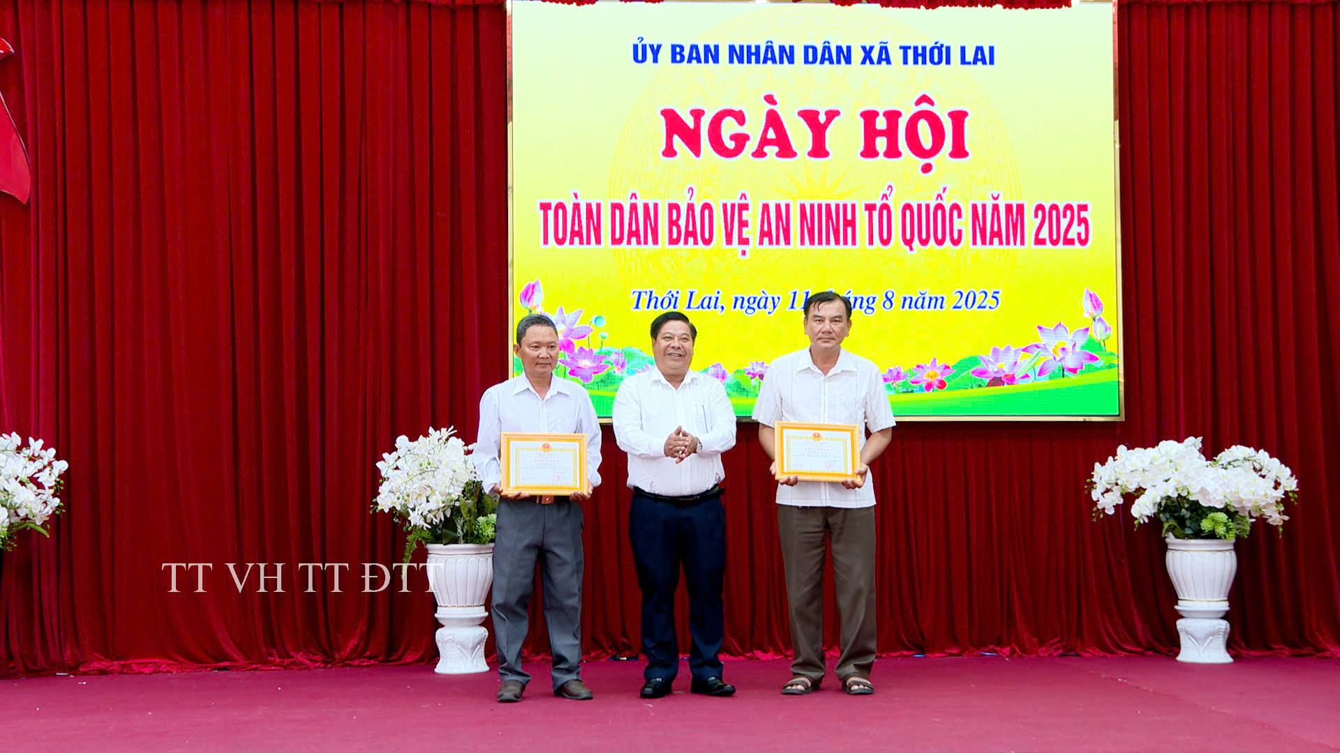 UBND xã Thới Lai tổ chức “Ngày hội toàn dân bảo vệ an ninh Tổ quốc” năm 2025