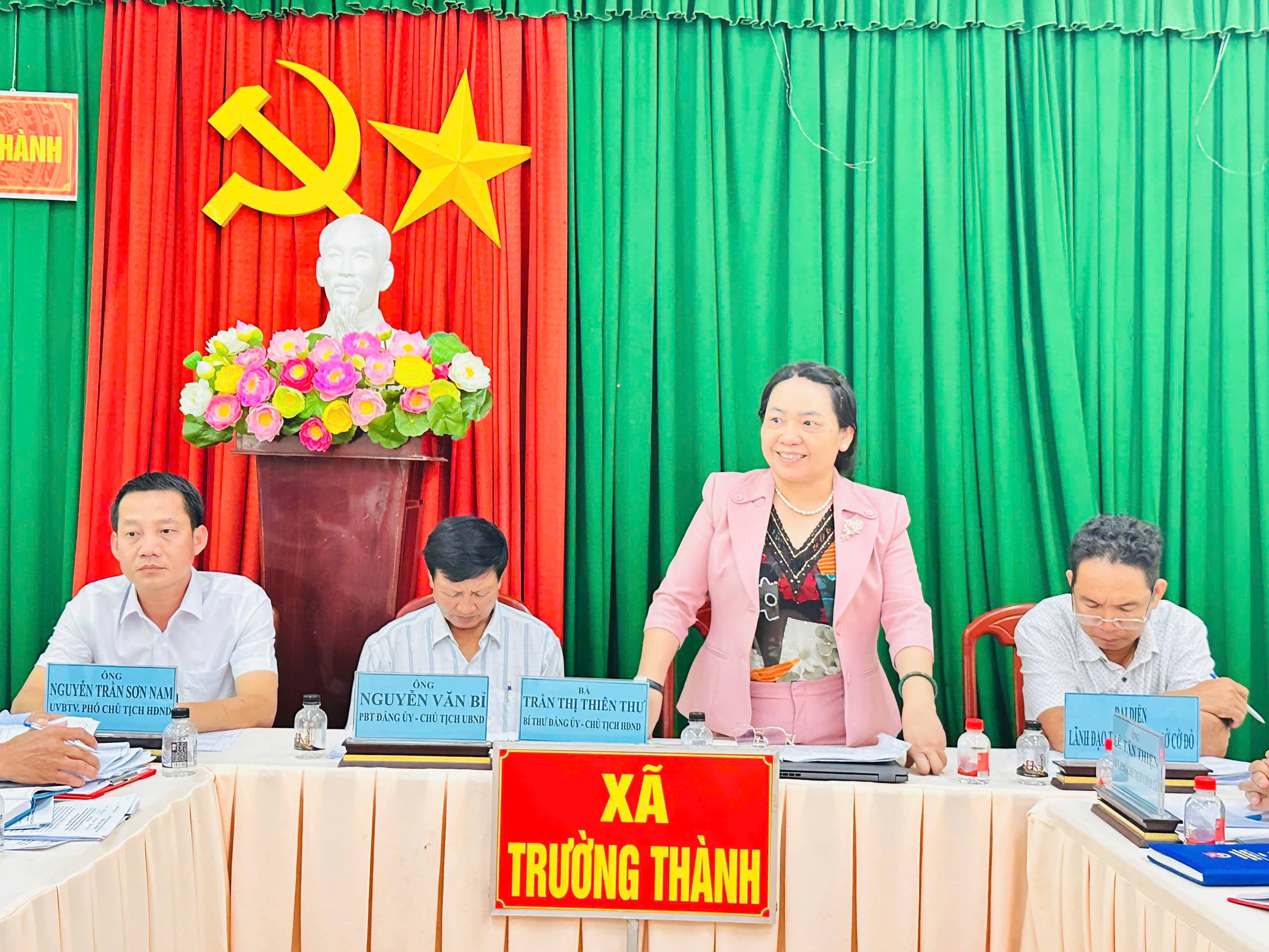 Trường Thành tổ chức cuộc họp rà soát đánh giá tình hình thực hiện mục tiêu xây dựng nông thôn mới
