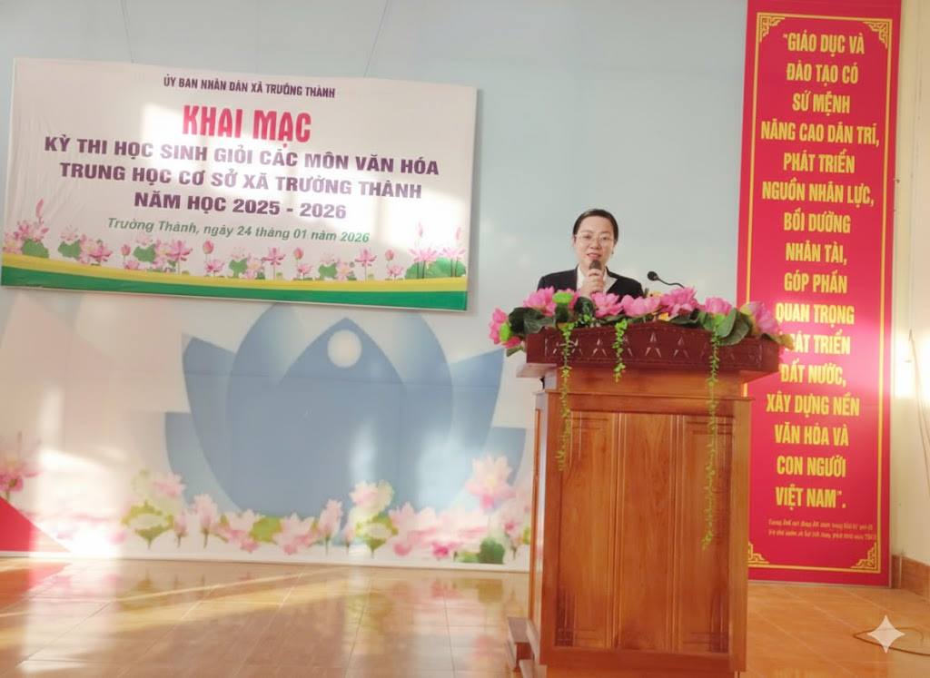 Xã Trường thành khai mạc kỳ thi học sinh giỏi các môn văn hóa Trung học cơ sở, năm học 2025-2026