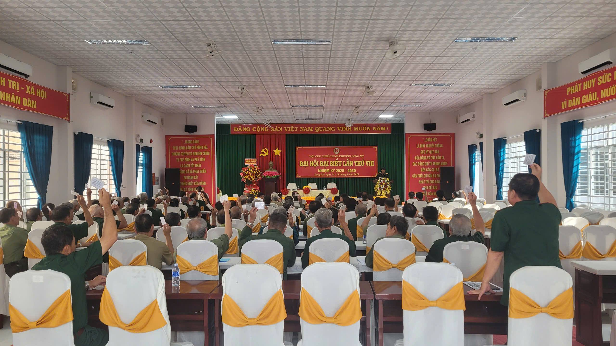 HỘI CỰU CHIẾN BINH PHƯỜNG LONG MỸ TỔ CHỨC ĐẠI HỘI ĐẠI BIỂU LẦN THỨ VIII, NHIỆM KỲ 2025 – 2030 (PHIÊN THỨ NHẤT)